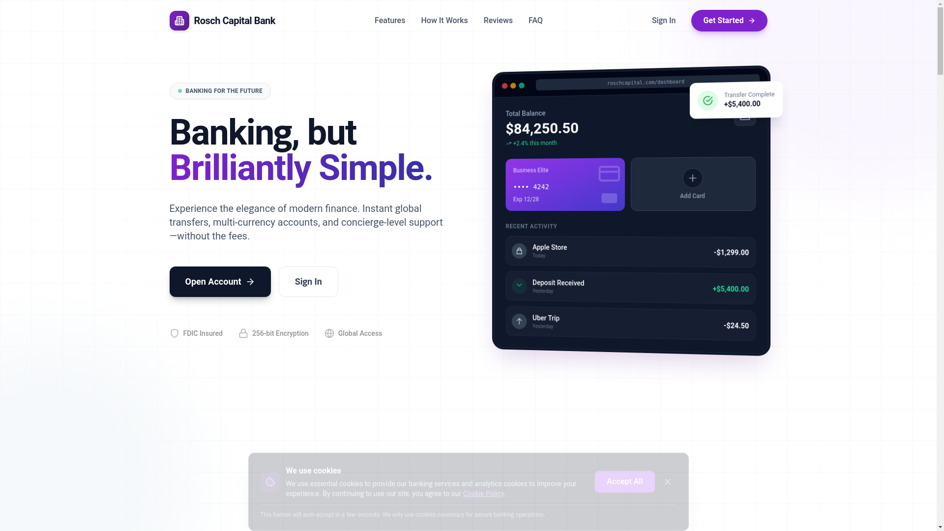 website screenshot of https://roschcapital.com/