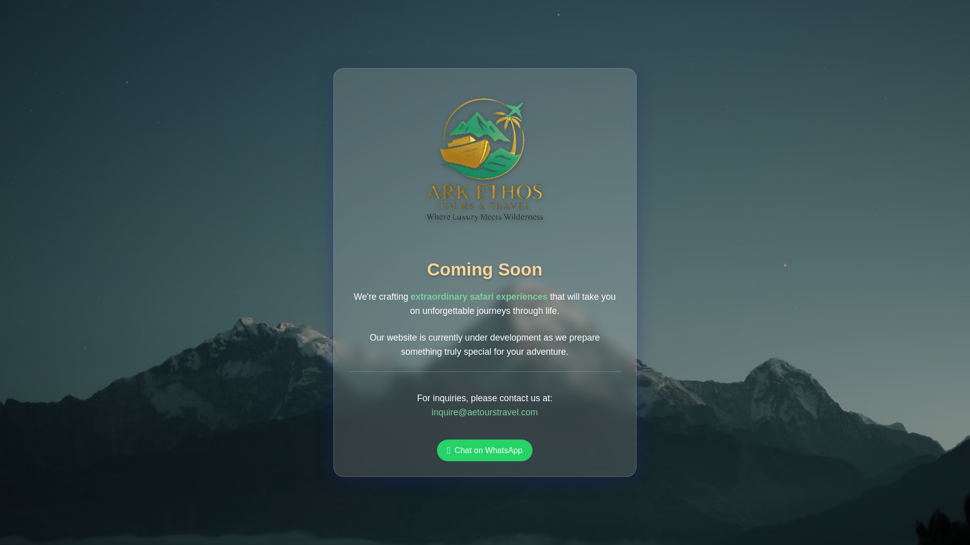 website screenshot of https://aetourstravel.com/