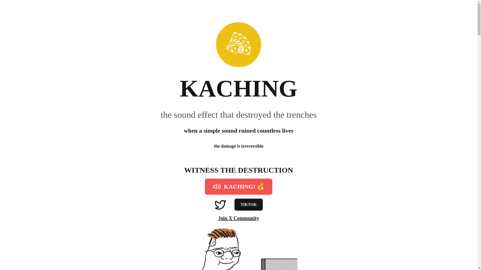 website screenshot of https://kachingcoin.fun/