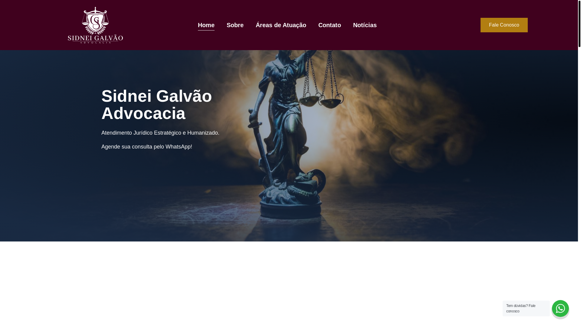website screenshot of https://sidneigalvao.adv.br/