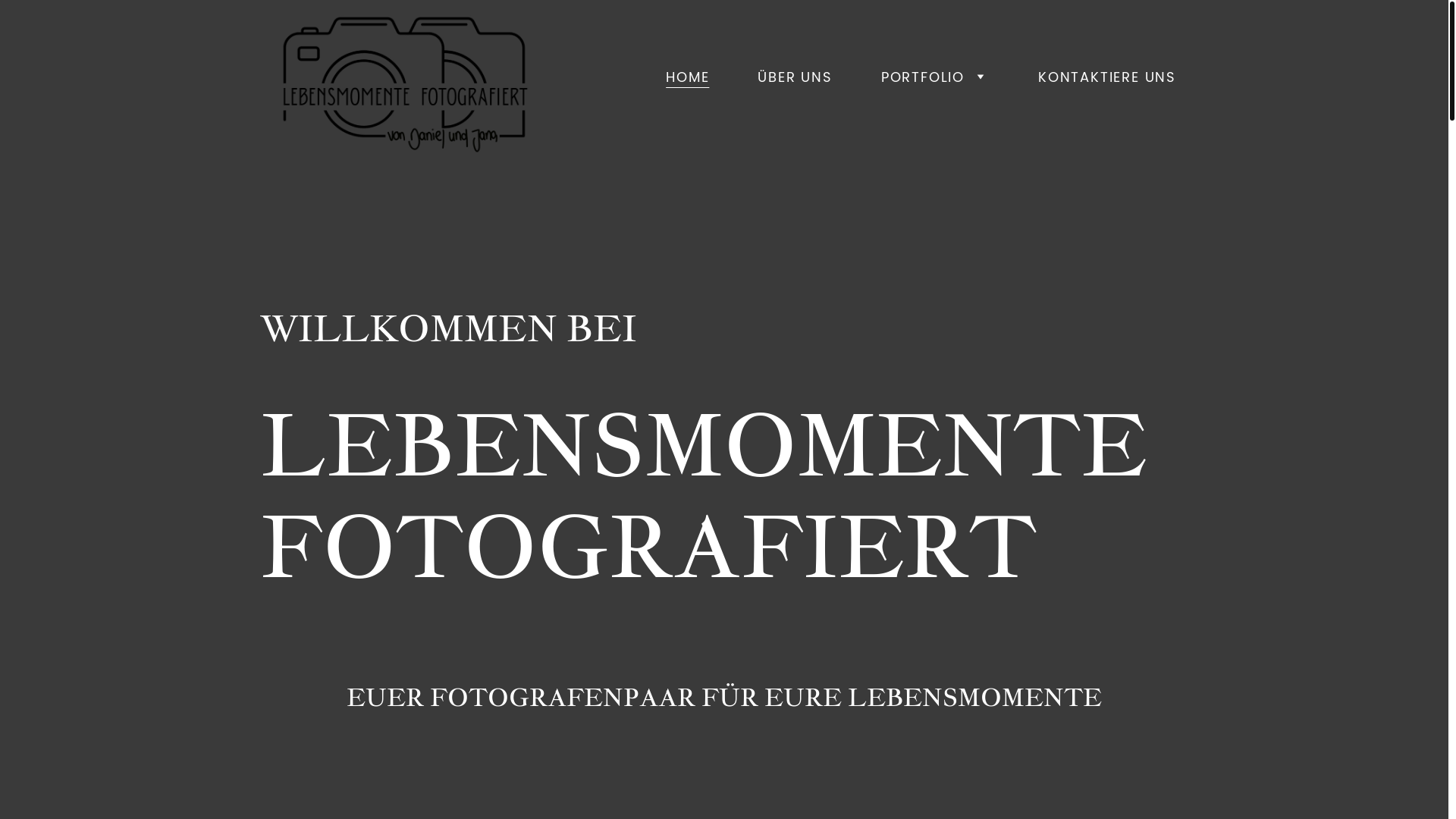 website screenshot of https://lebensmomente-fotografiert.de/