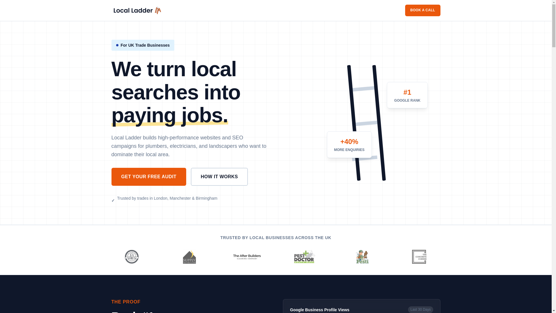 website screenshot of https://mylocaladder.com/