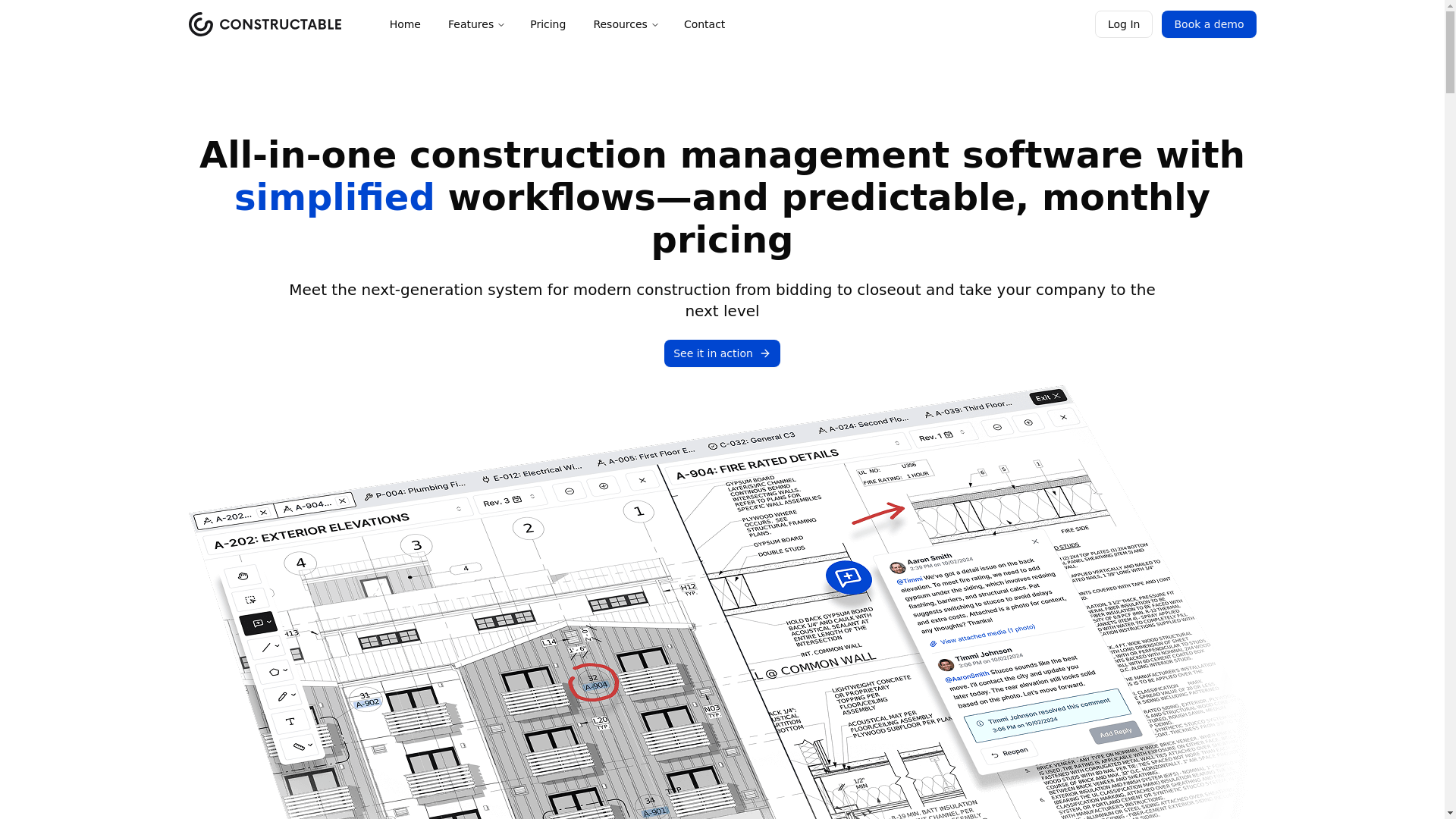 website screenshot of https://growwithconstructable.com/