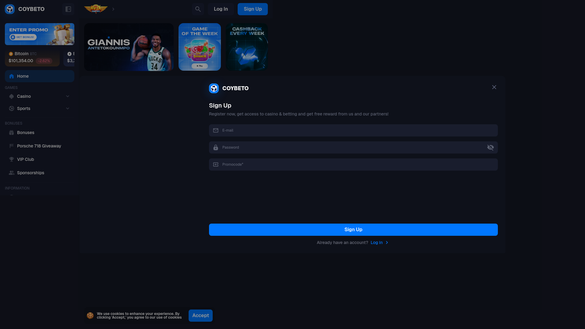 website screenshot of https://coybeto.com/