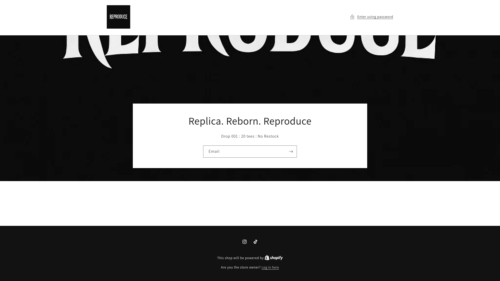 website screenshot of https://reproduceclothingco.com/