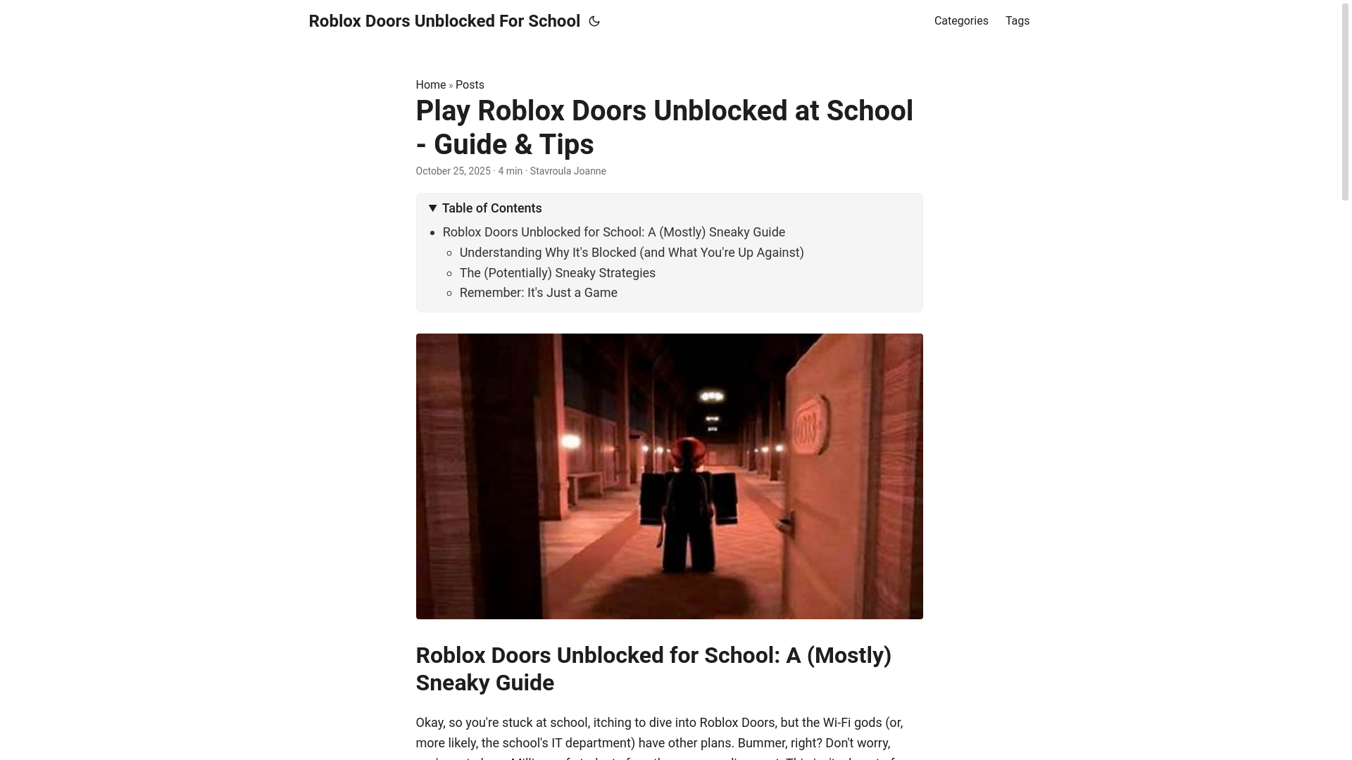 website screenshot of https://roblox-doors-unblocked-for-school.pages.dev/