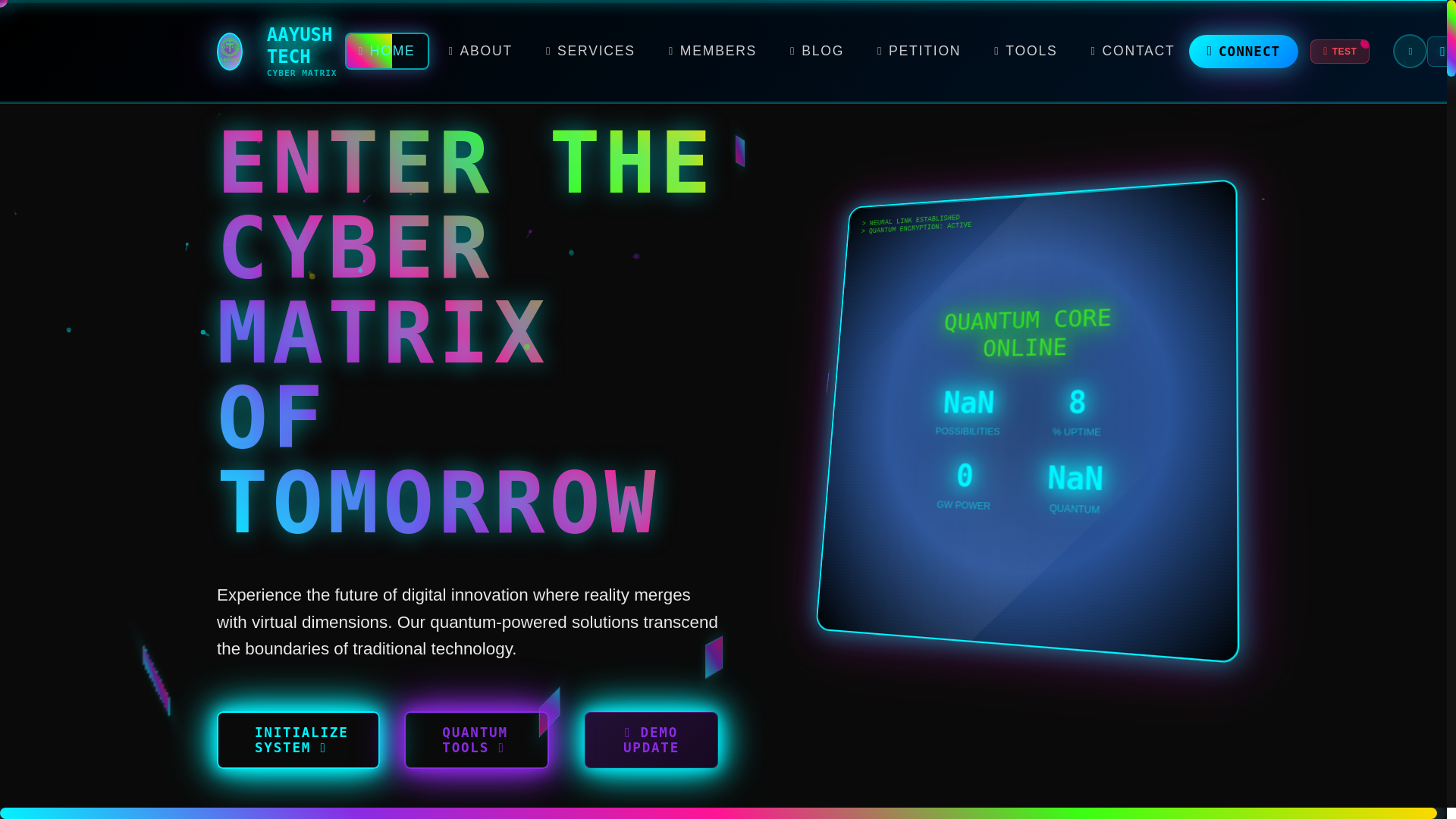 website screenshot of https://main-aayush-tech07.pages.dev/