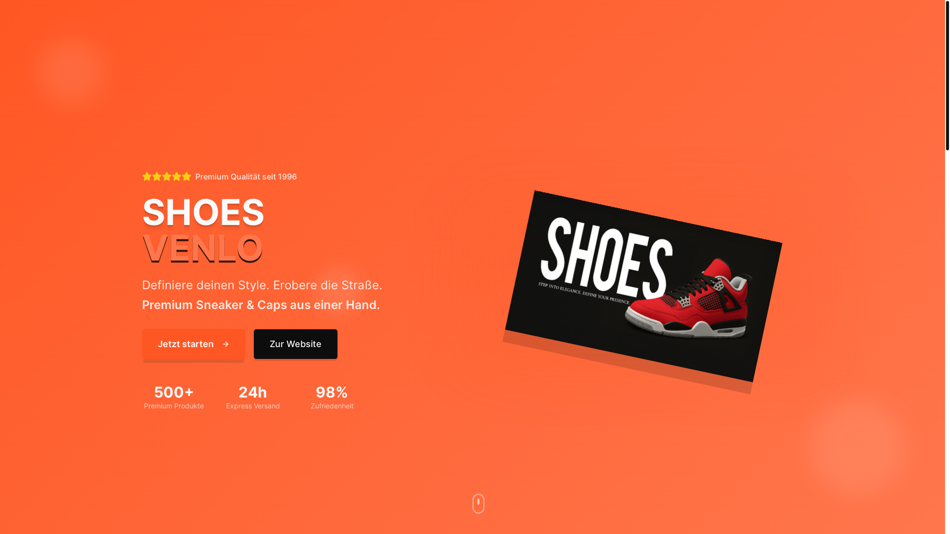 website screenshot of https://shoes-venlo.de/
