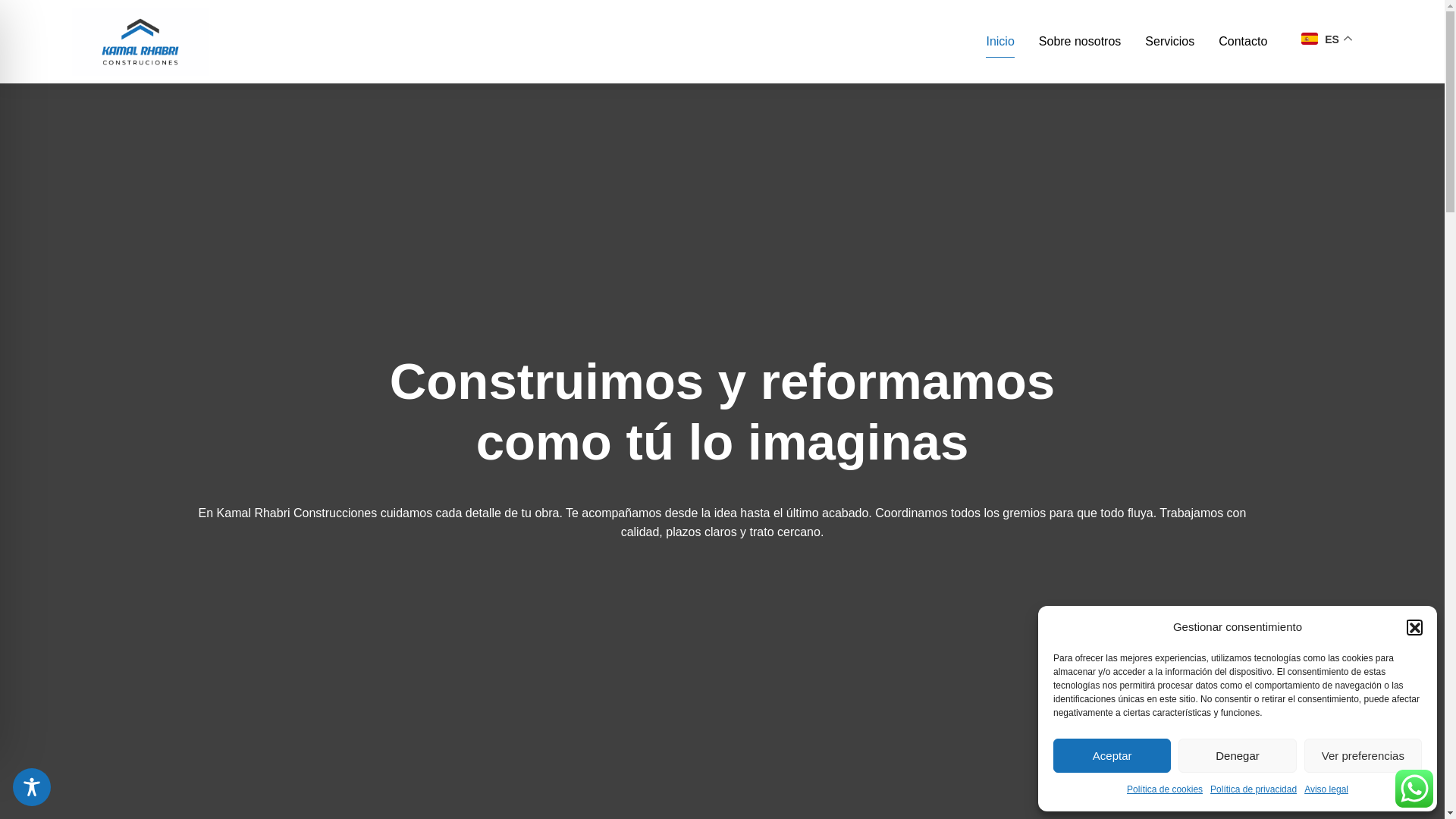 website screenshot of https://kamalrhabriconstrucciones.es/