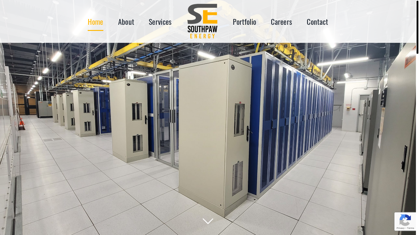 website screenshot of http://www.southpawenergy.com/