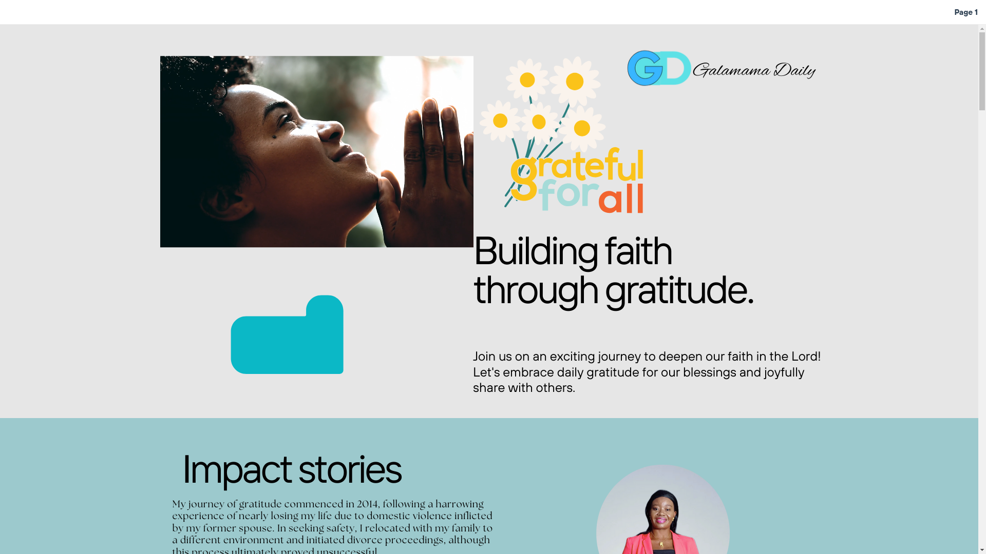 website screenshot of https://galamamadaily.org/