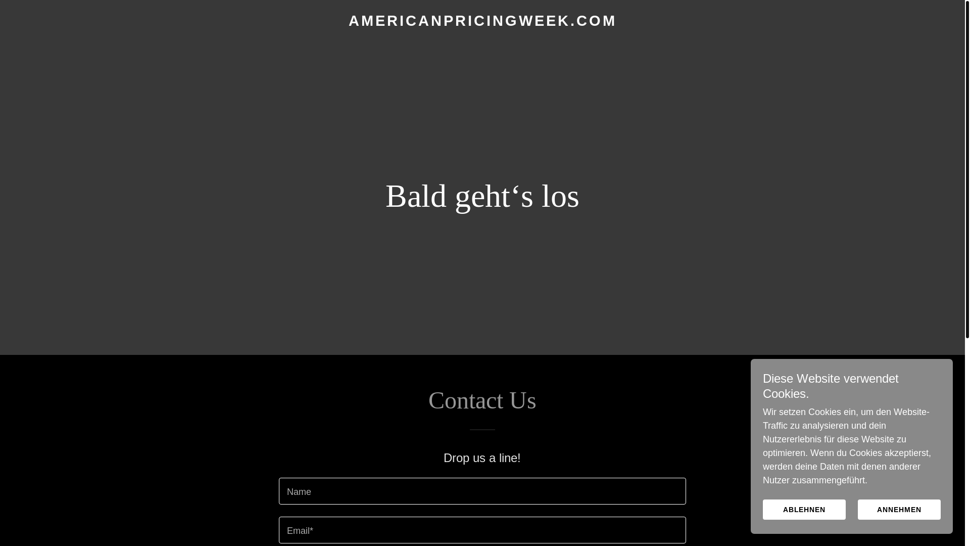 website screenshot of https://americanpricingweek.com/