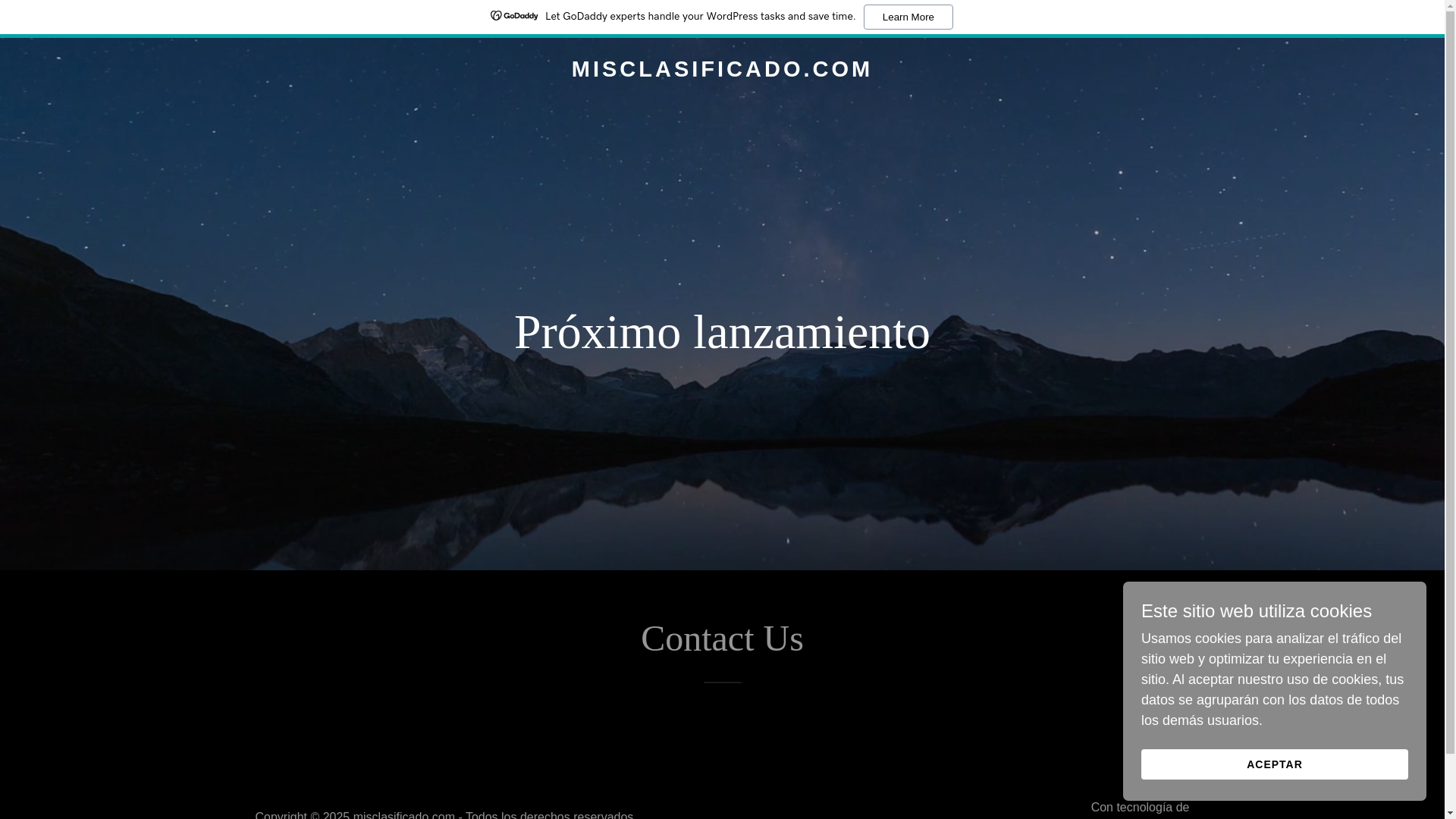 website screenshot of https://misclasificado.com/