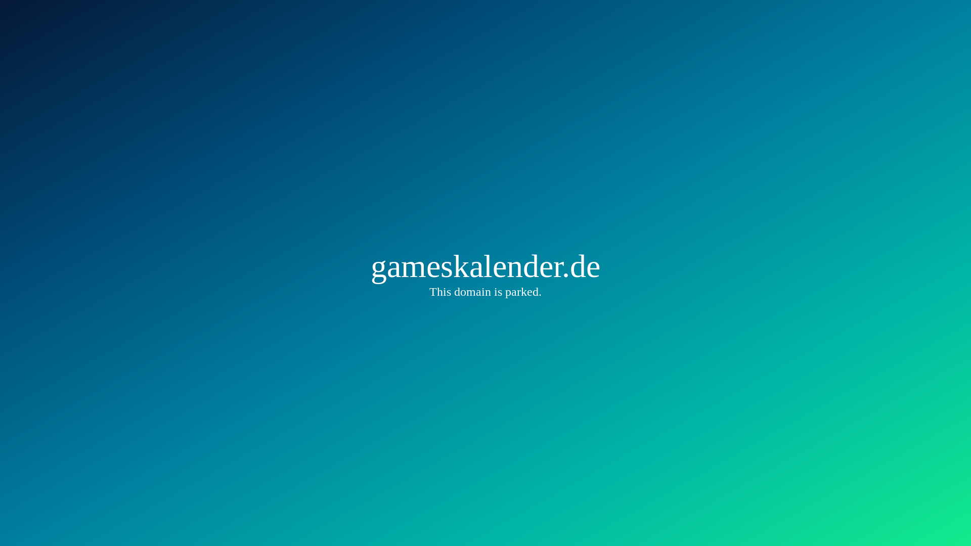website screenshot of https://gameskalender.de/