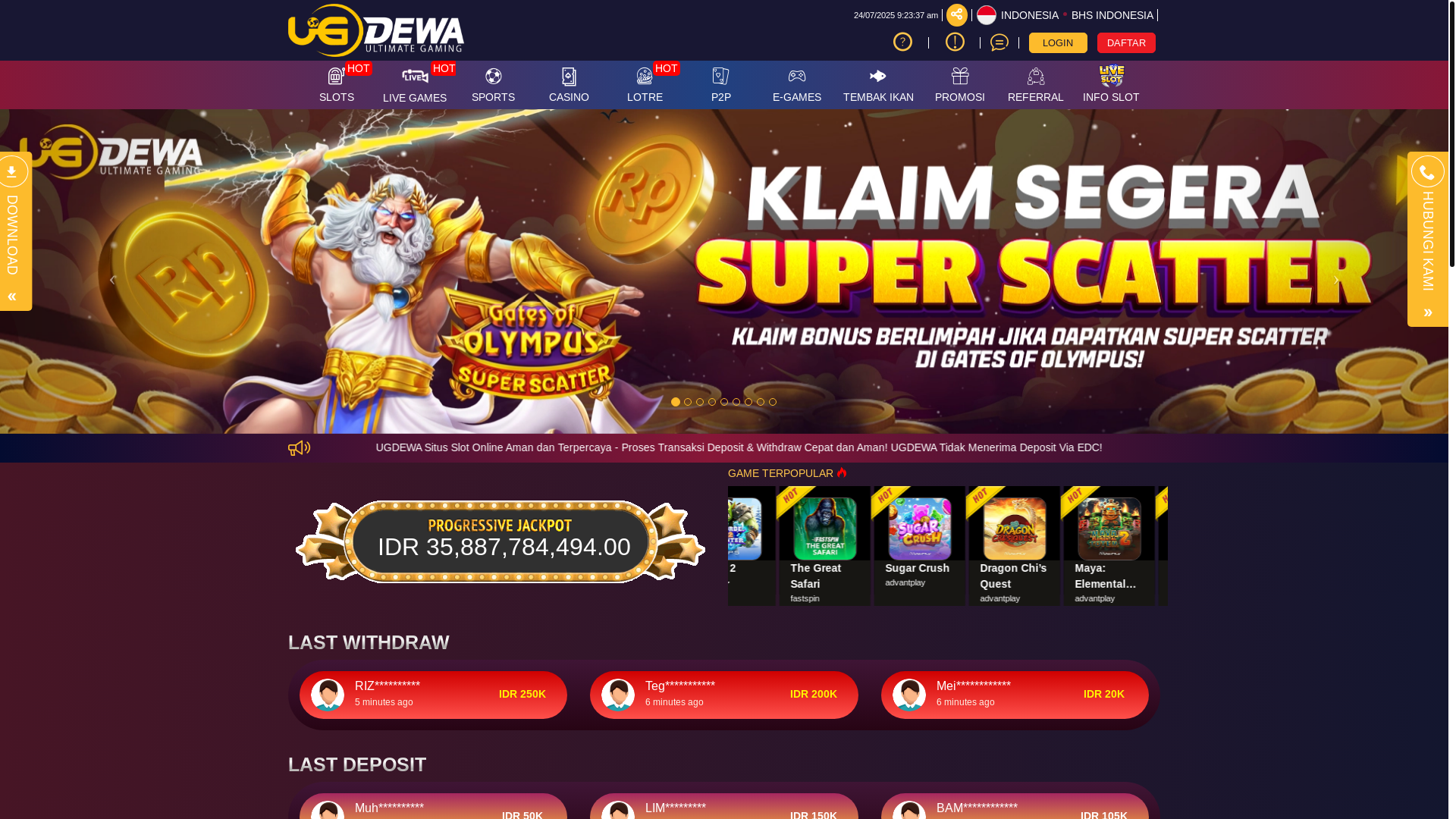 website screenshot of https://ugdewalivee.xyz/