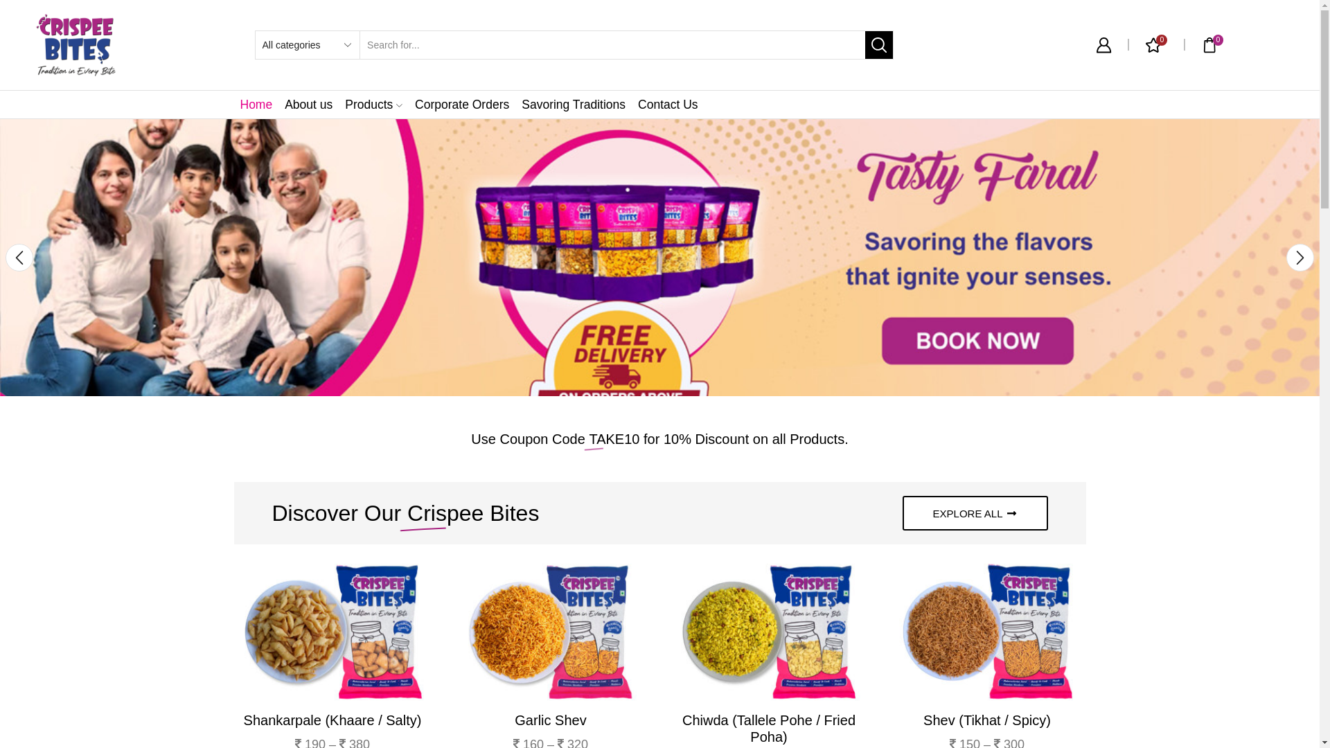 website screenshot of https://crispeebites.com