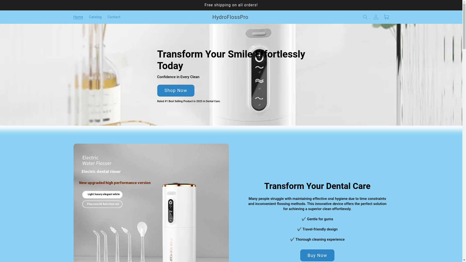 website screenshot of https://hydroflosspro.net/