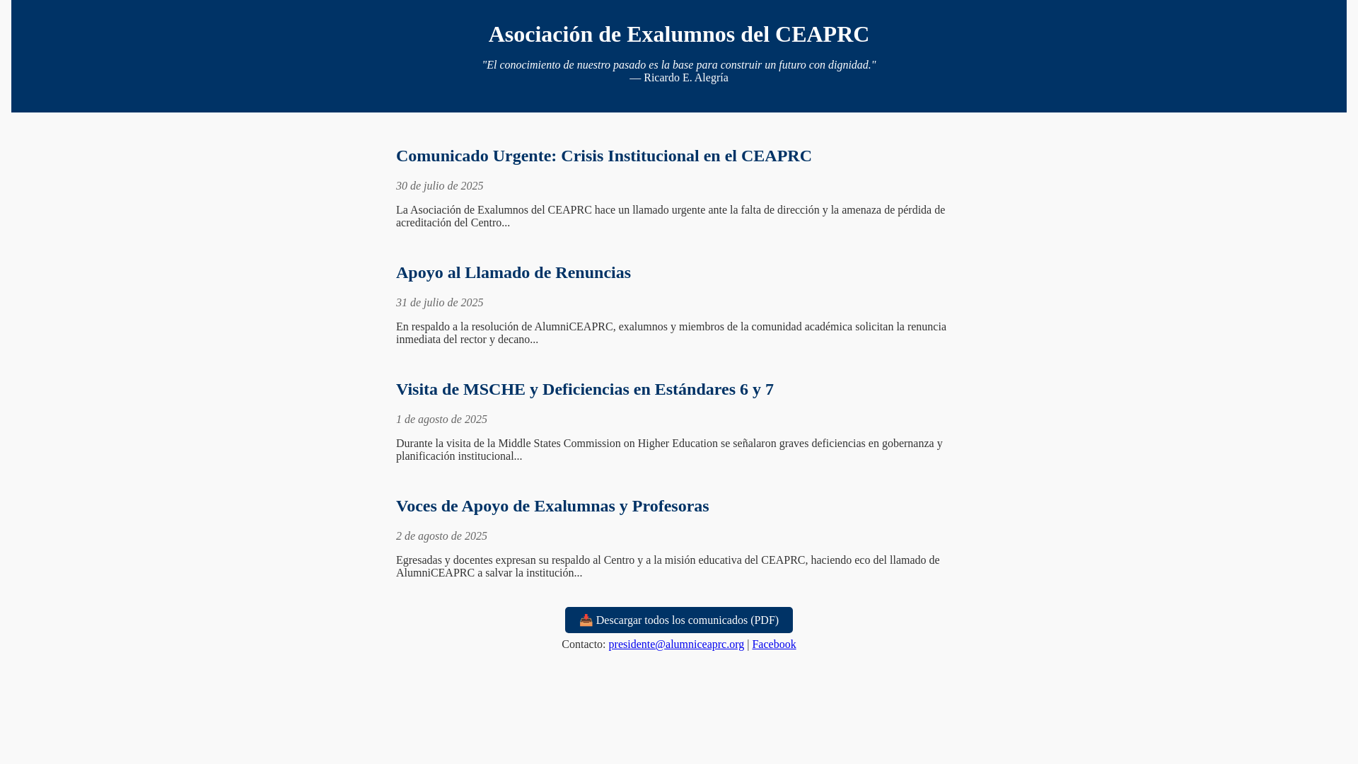 website screenshot of https://alumni-ceaprc.pages.dev/