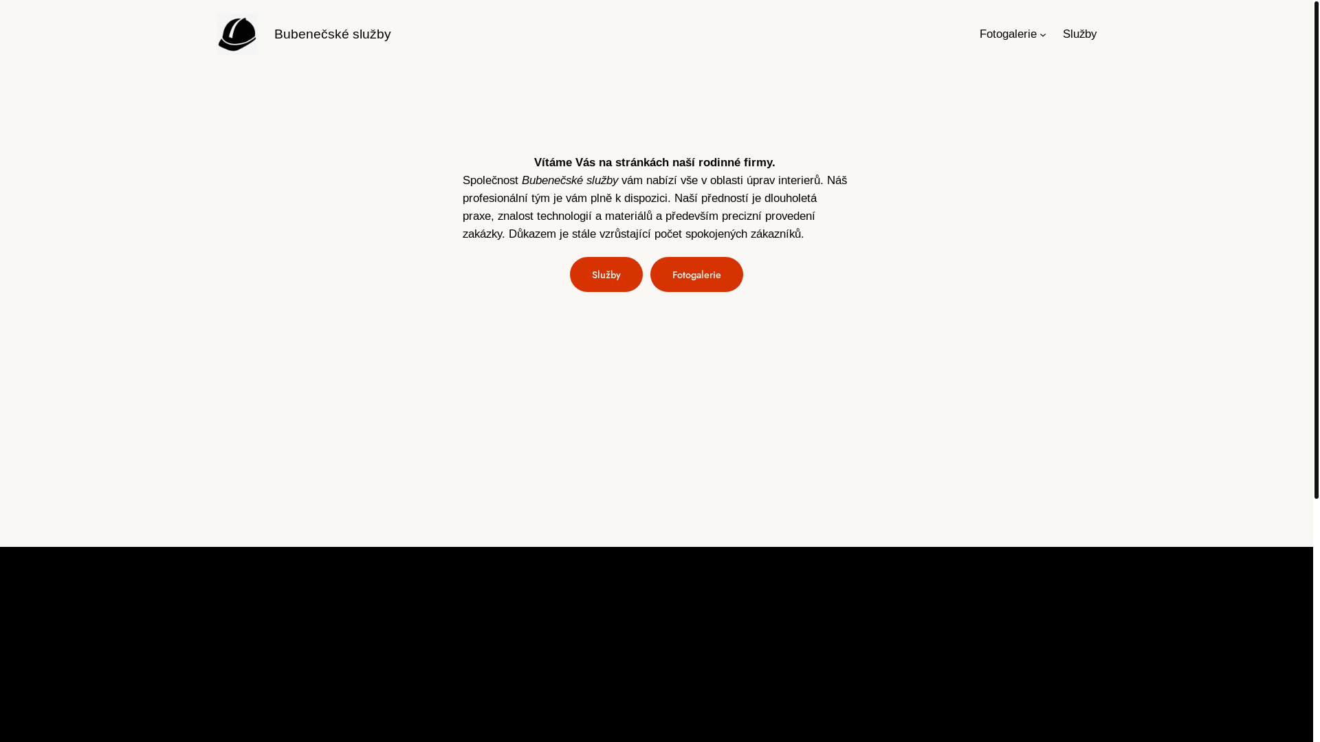 website screenshot of https://bubenecskesluzby.com/