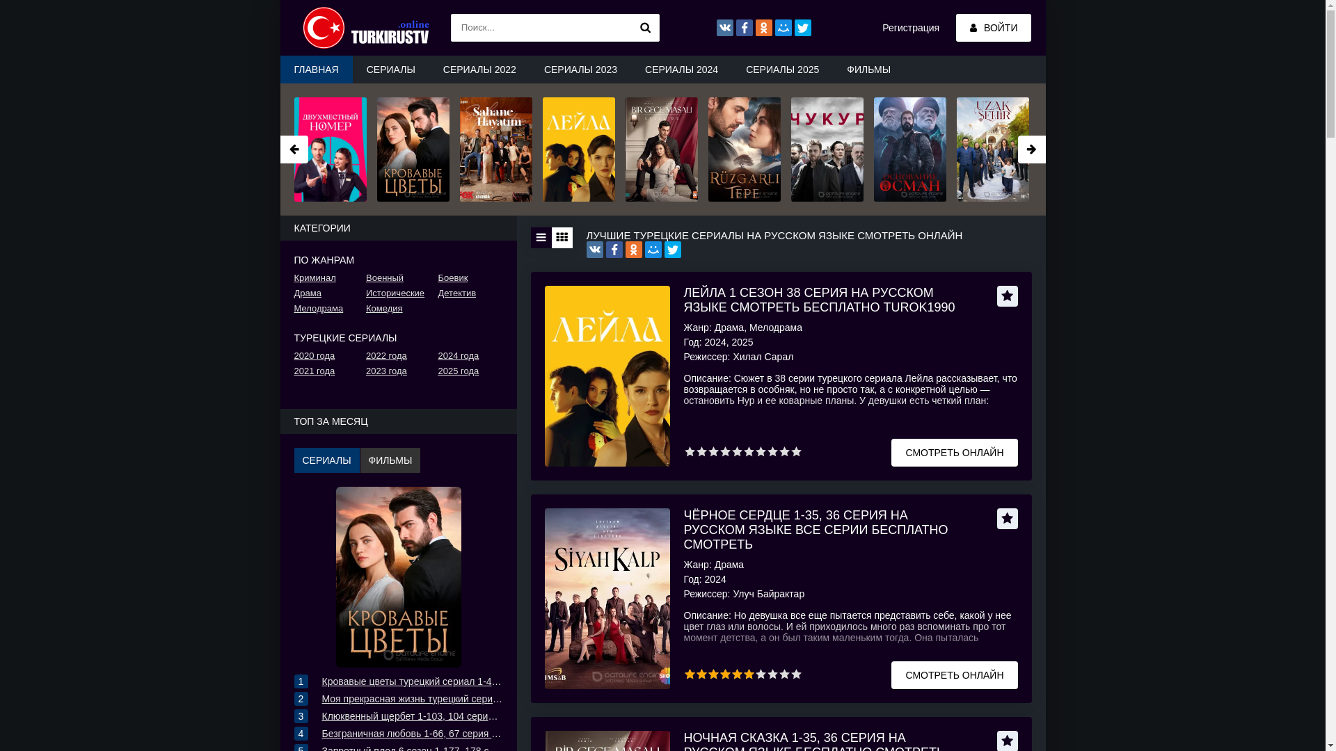 website screenshot of https://turkitv-rus.online