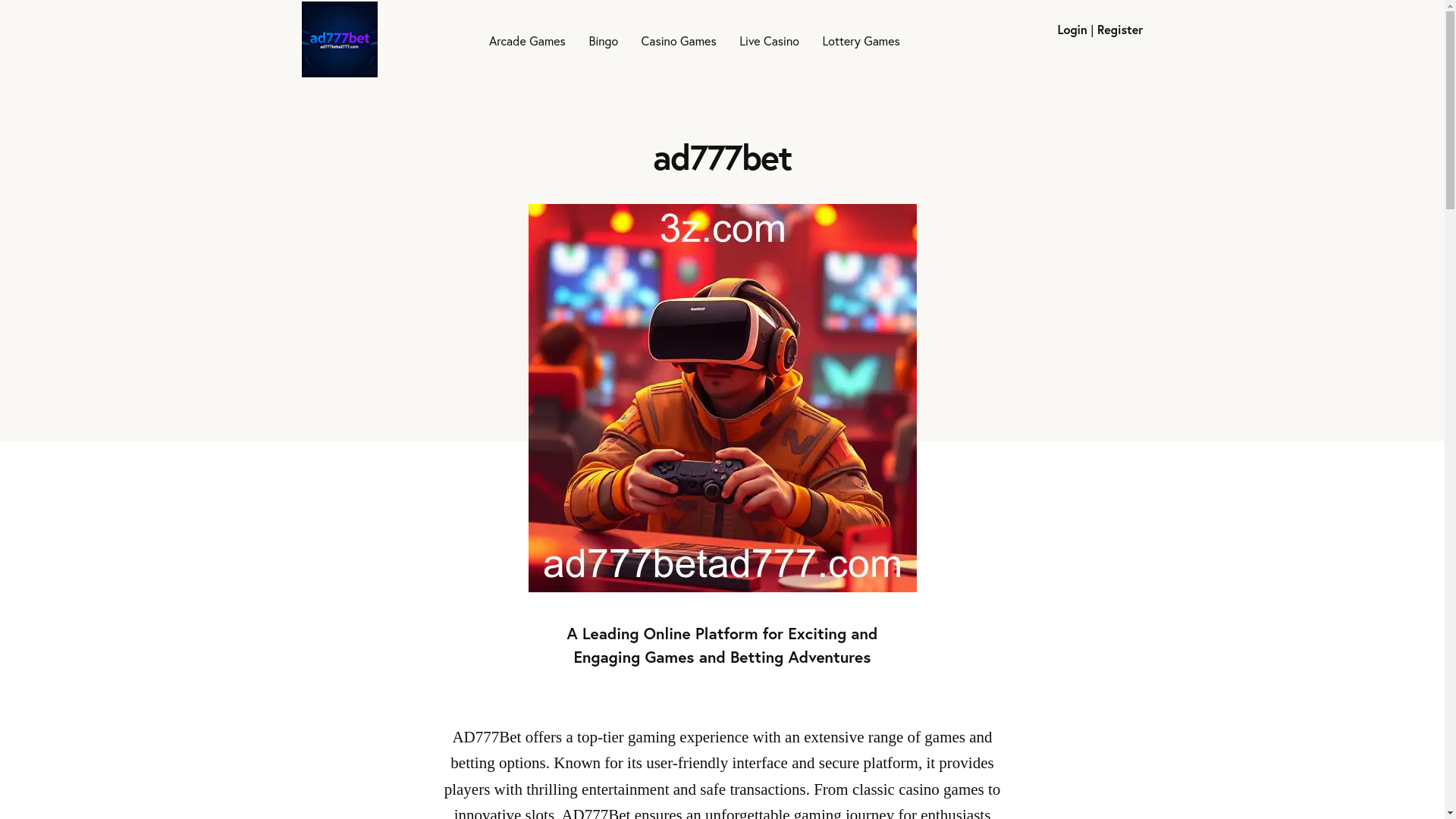 website screenshot of https://ad777betad777.com/