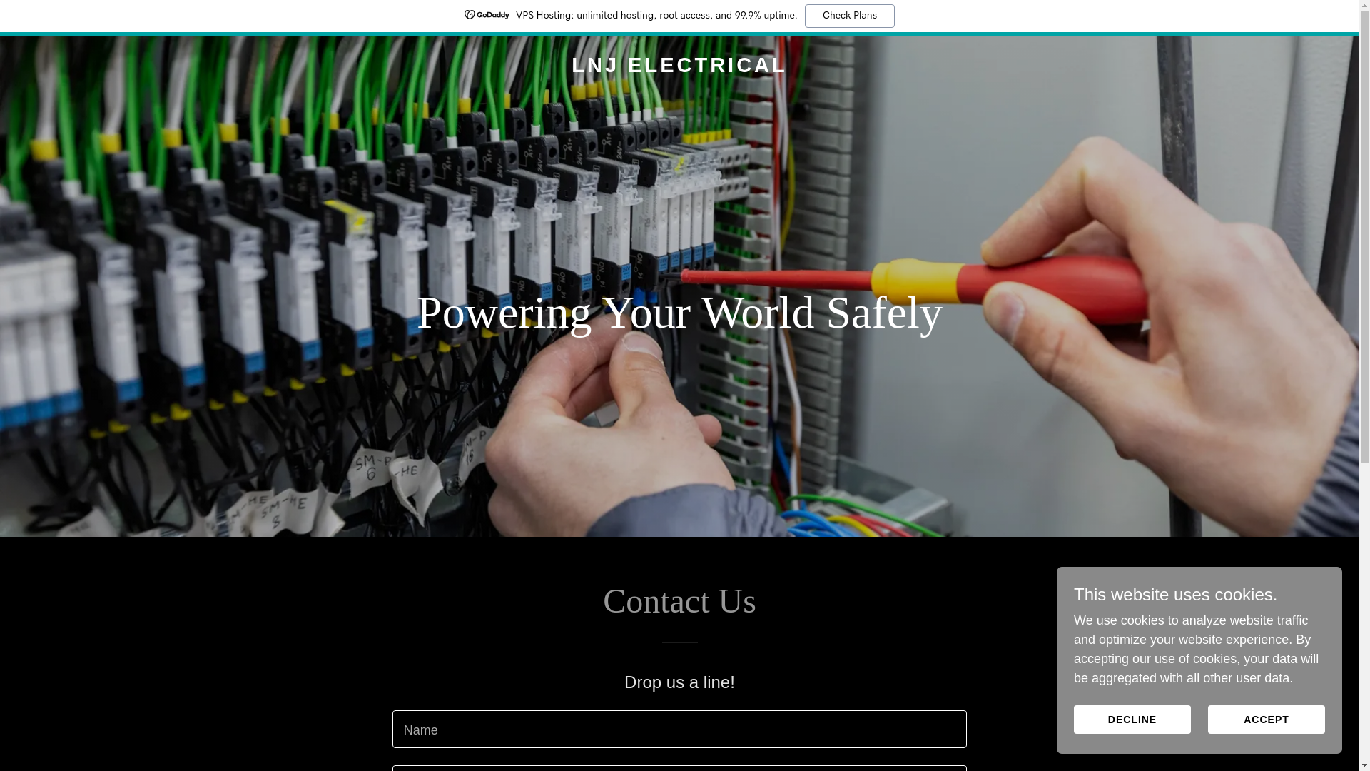 website screenshot of https://lnjelectrical.com/