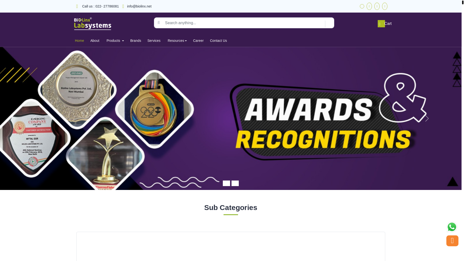 website screenshot of http://www.biolinx.net/