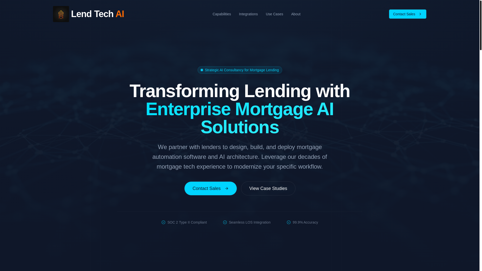 website screenshot of https://lendtechai.com/