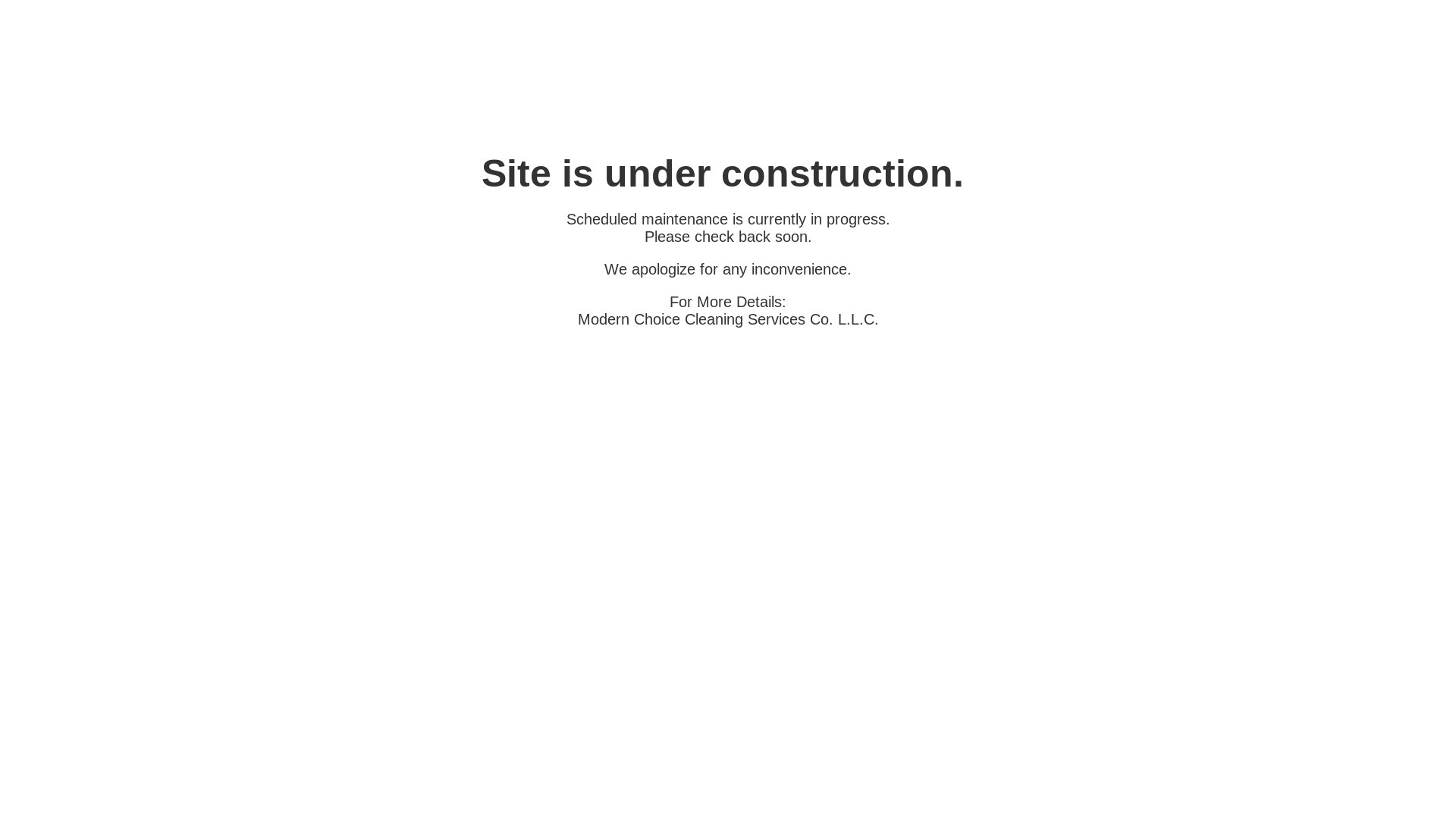 website screenshot of https://mccleaningservicesuae.com/