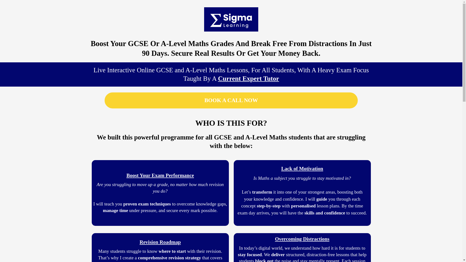 website screenshot of https://sigmalearning.co/