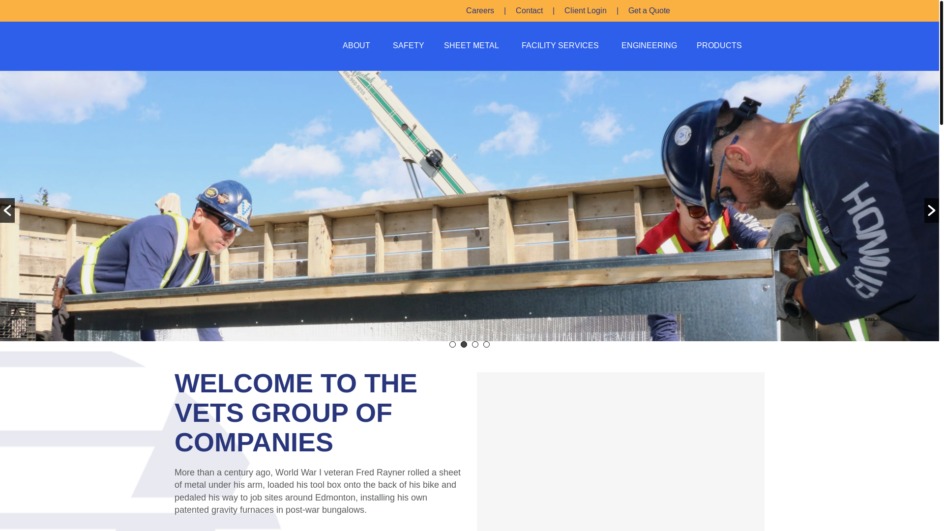 website screenshot of https://vetsgrpsvc.com/