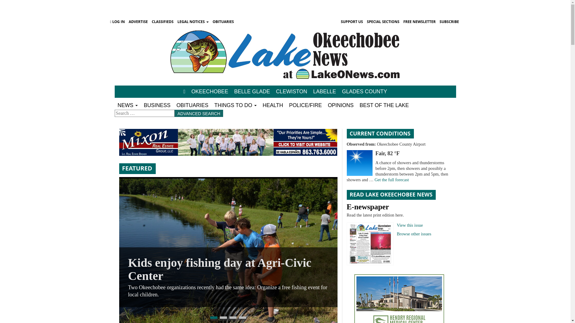 website screenshot of https://www.lakeonews.com/