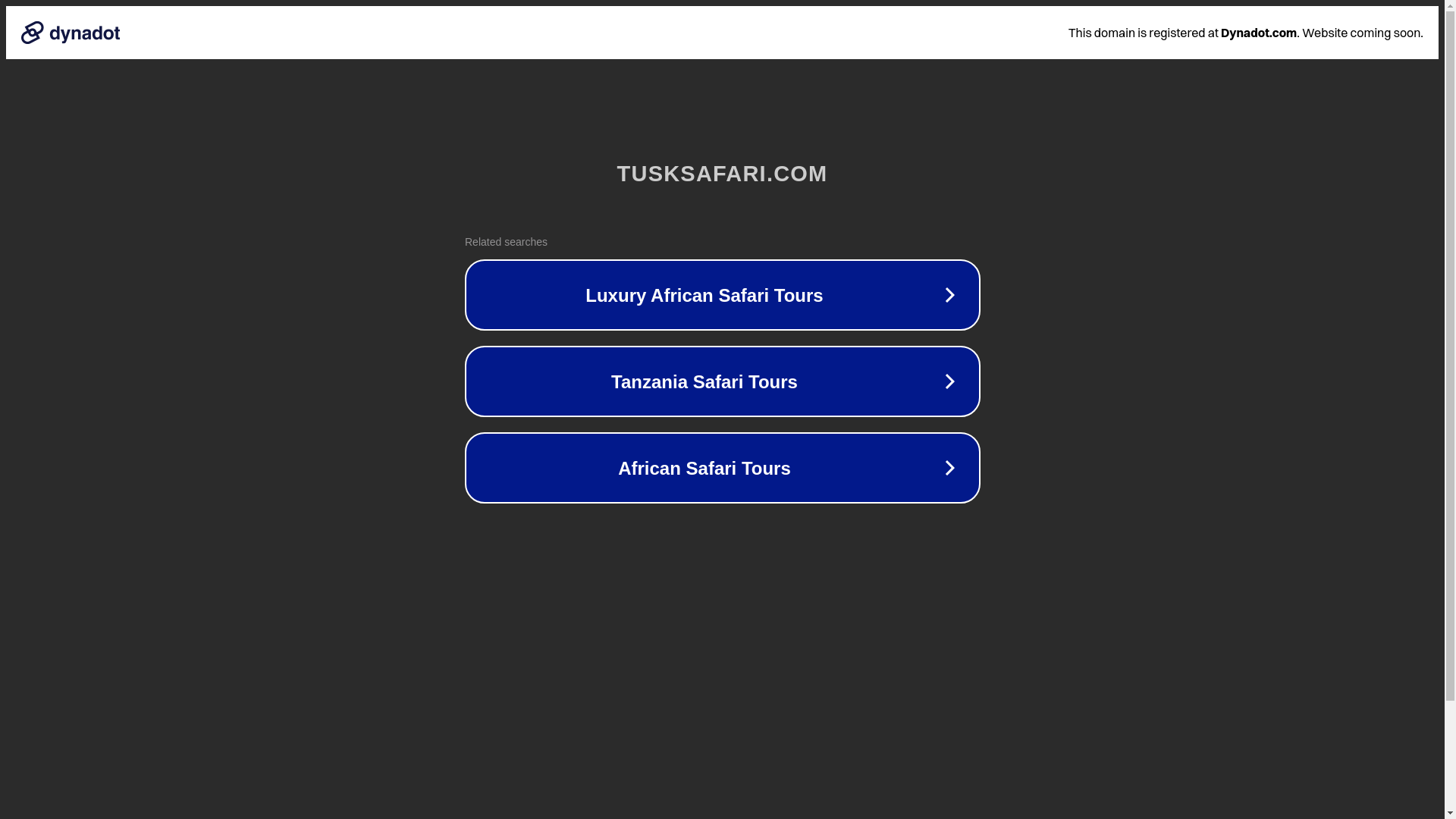 website screenshot of https://tusksafari.com/
