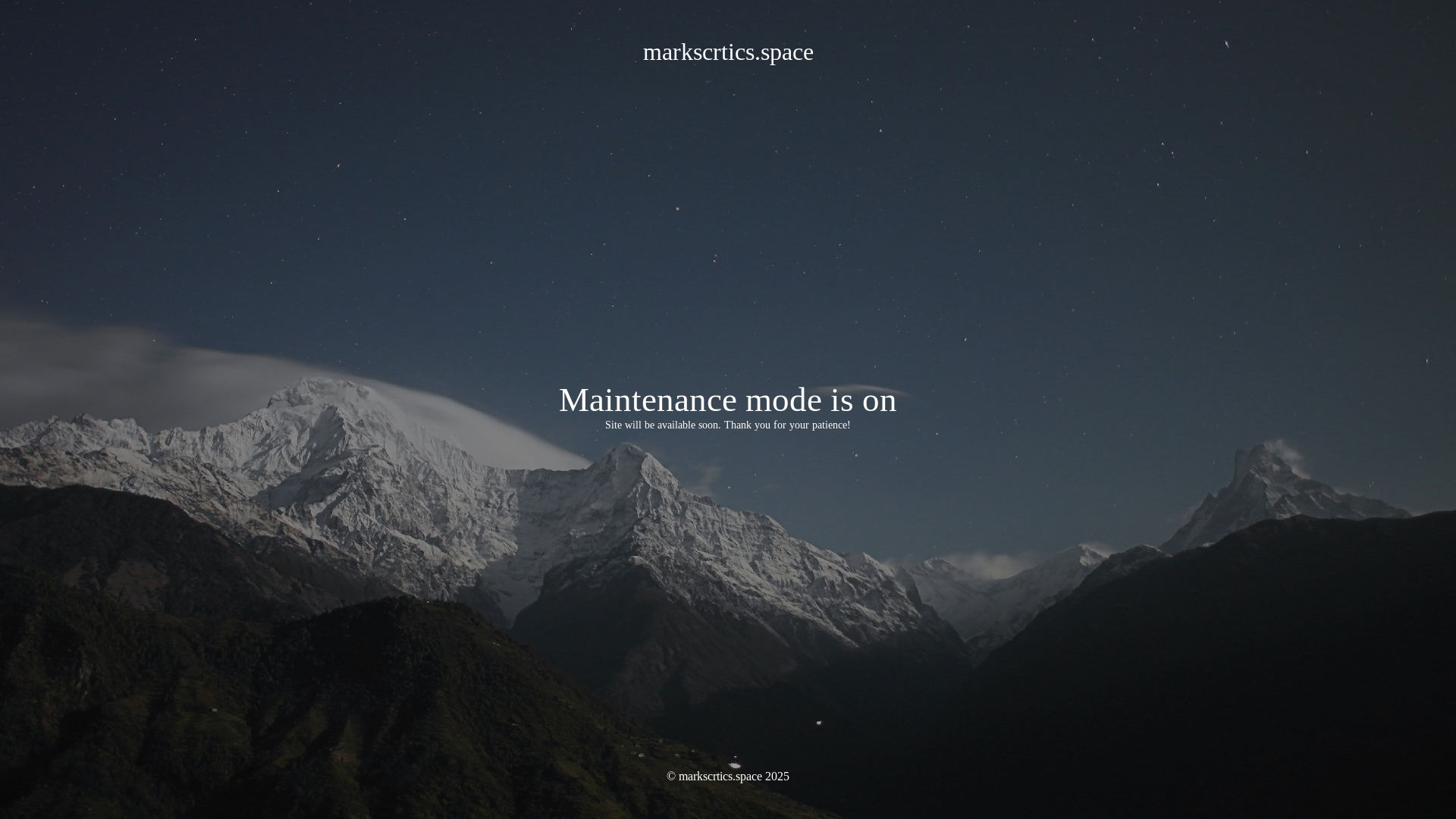 website screenshot of https://markscrtics.space/