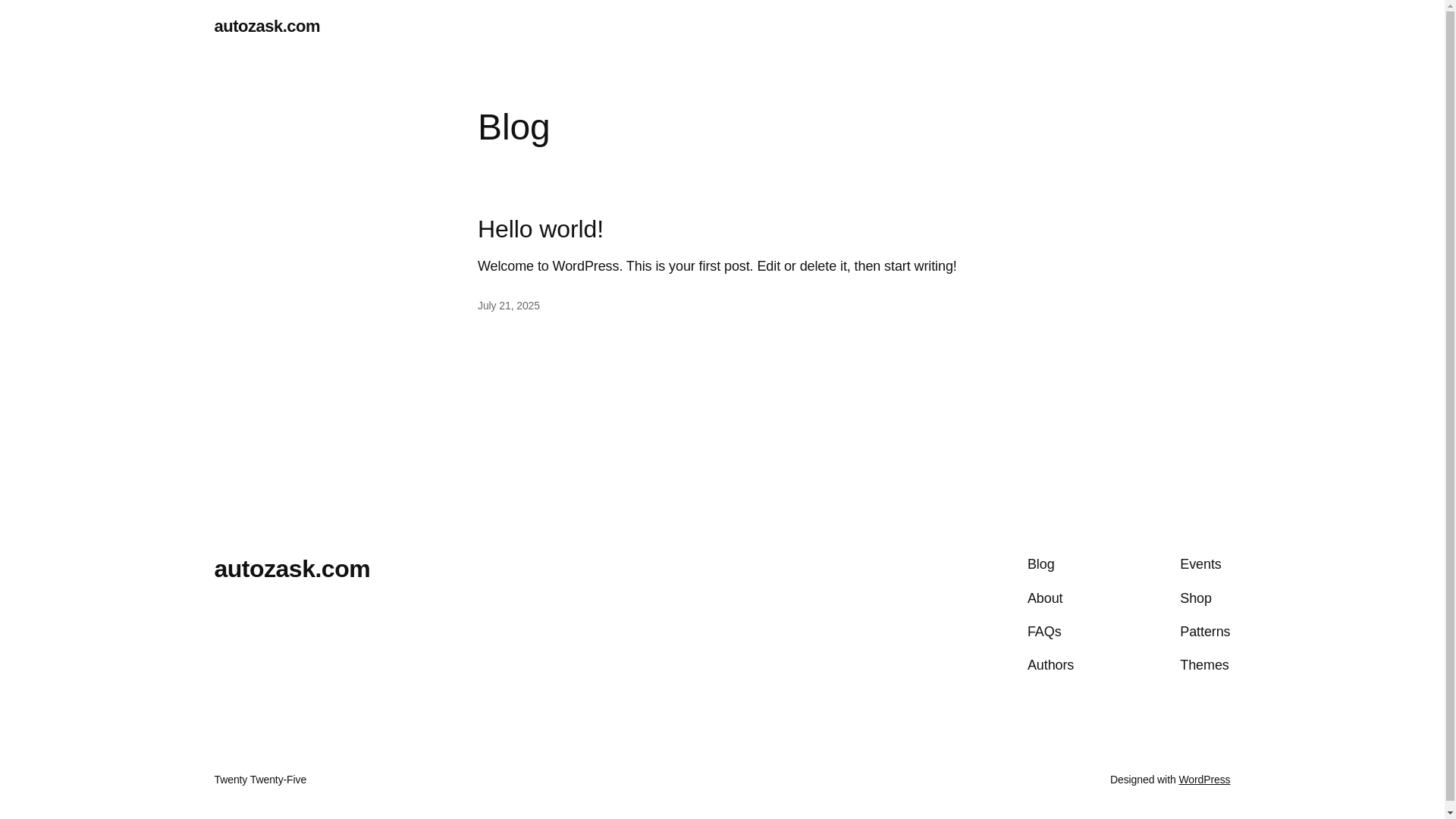 website screenshot of https://autozask.com/