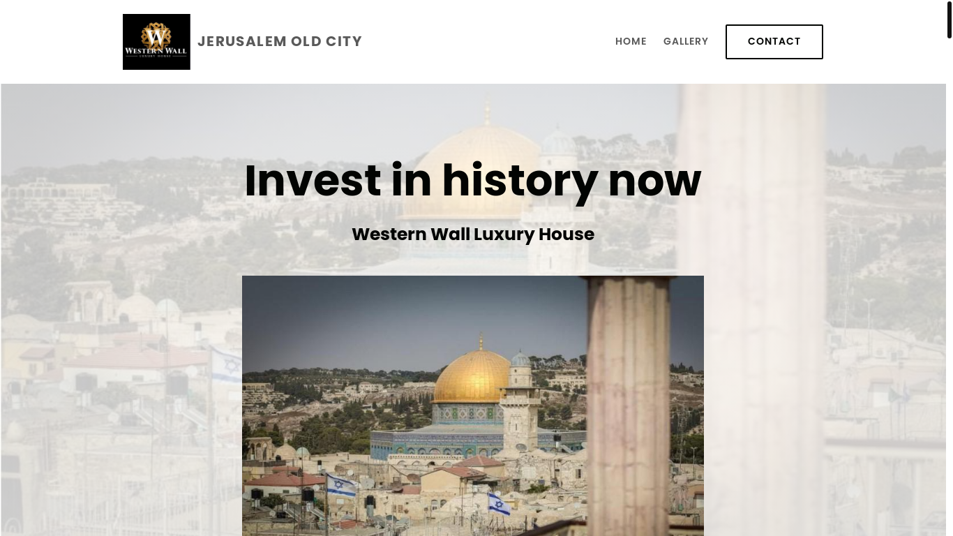 website screenshot of https://jerusalemkotel.info/