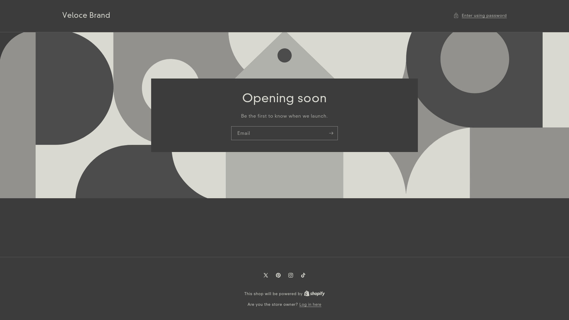 website screenshot of https://velocebrand.store/