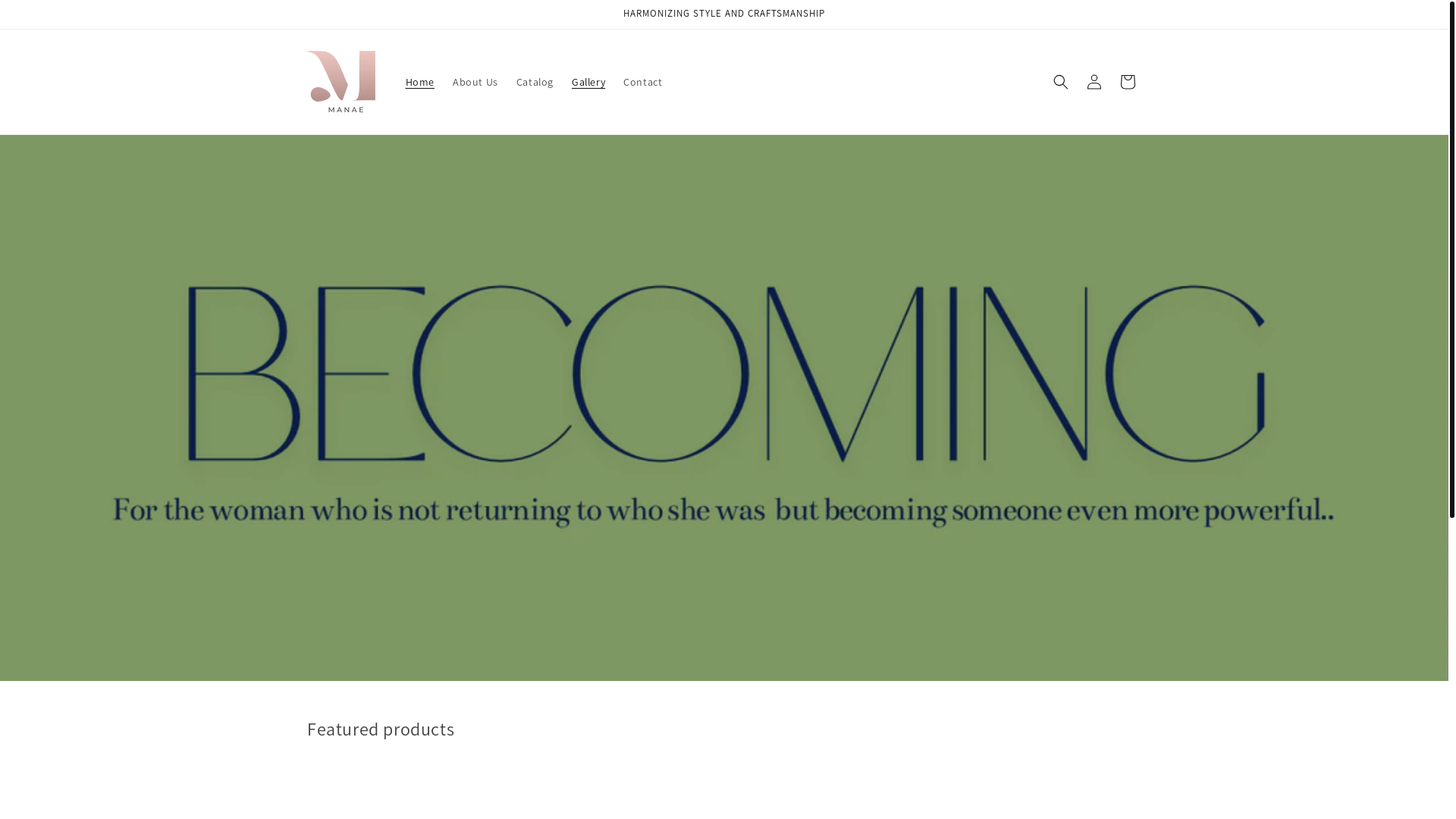 website screenshot of https://manaeatelier.com/