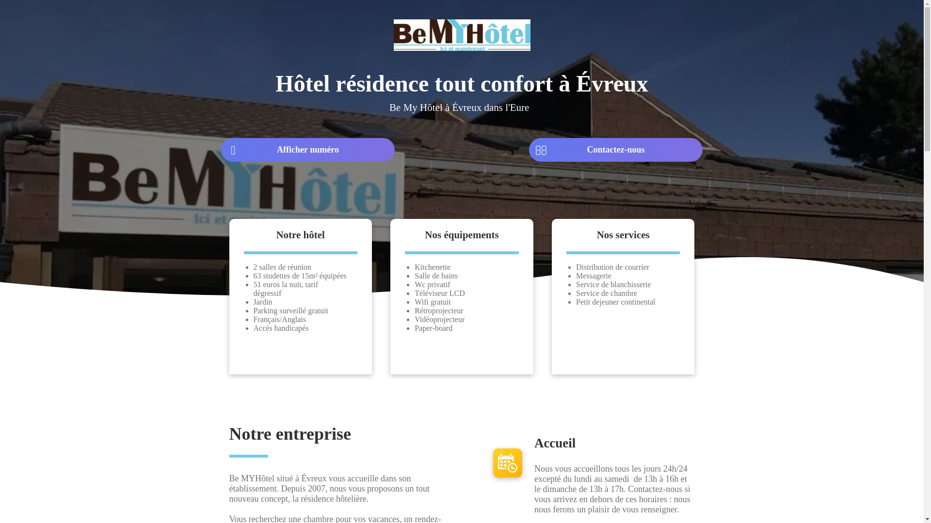 website screenshot of https://bemyhotel-lpa.fr/
