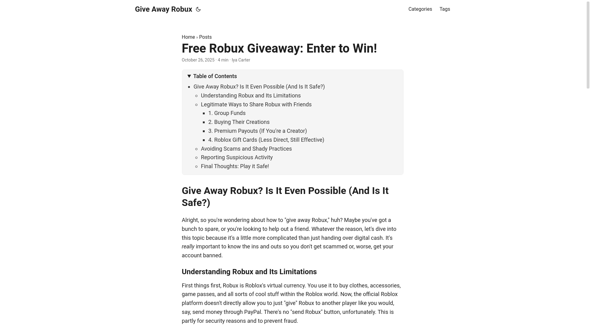 website screenshot of https://give-away-robux.pages.dev/