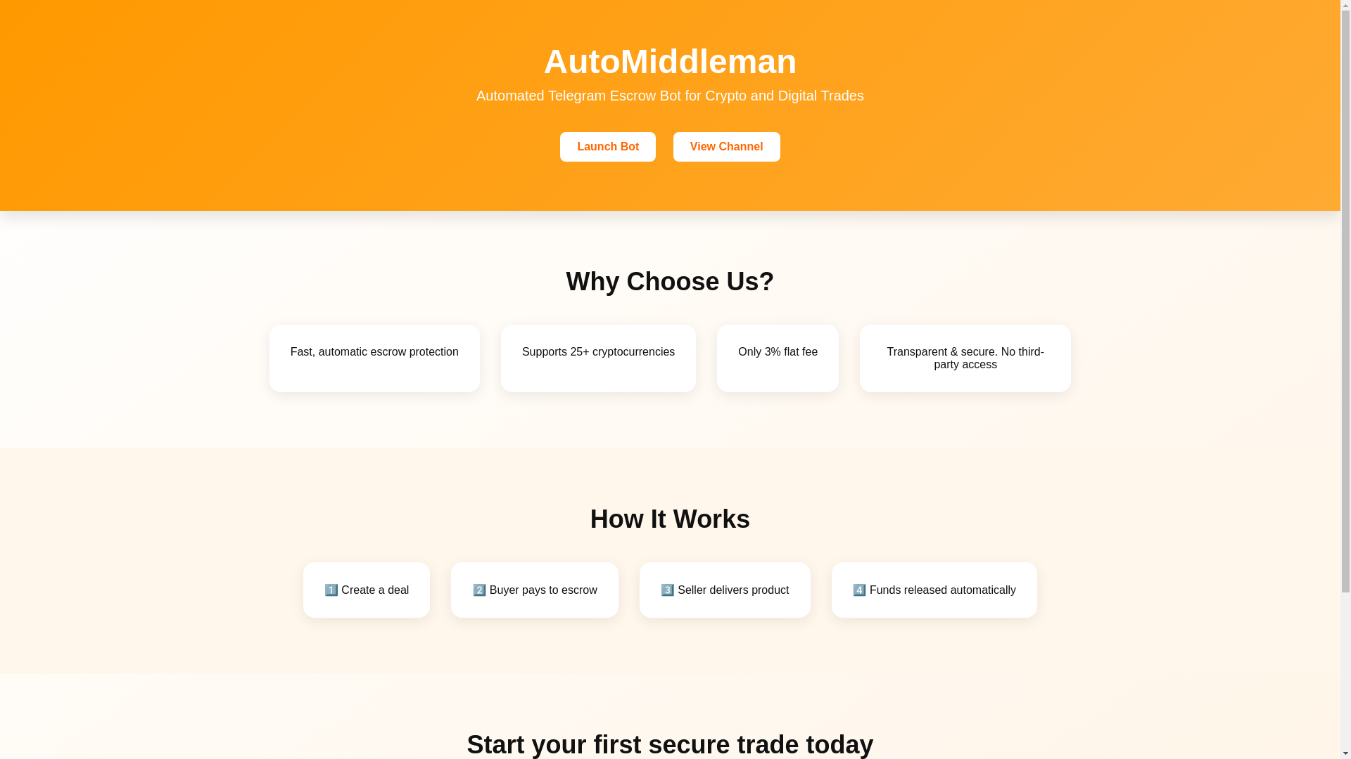 website screenshot of https://automiddleman.tech/