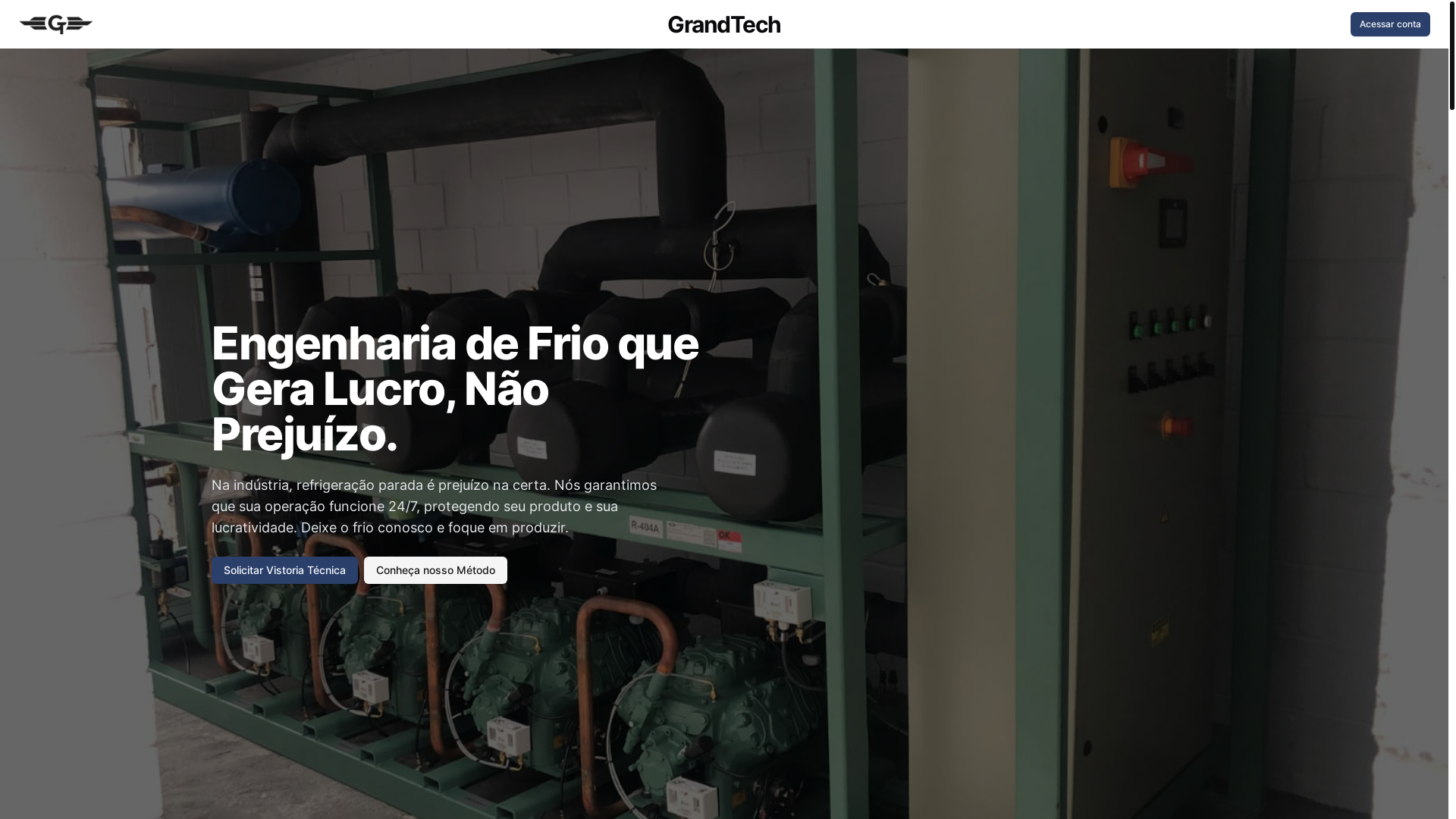 website screenshot of https://mgrrefrigeracao.com.br/