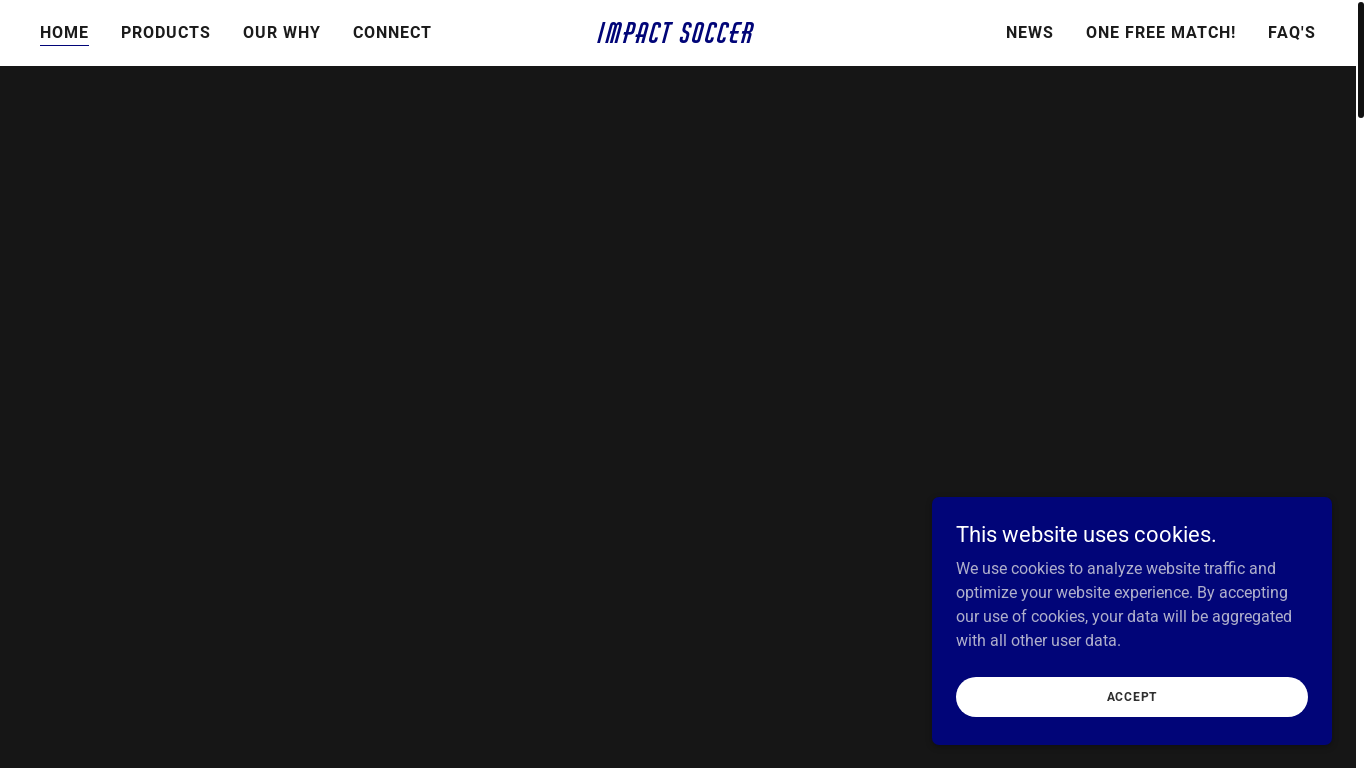 website screenshot of https://impactsoccer.ai/