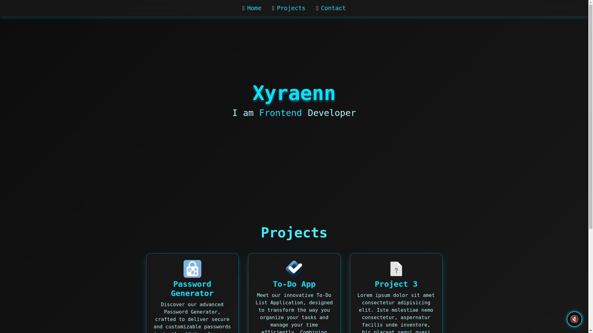 website screenshot of https://xyraenn.pages.dev/