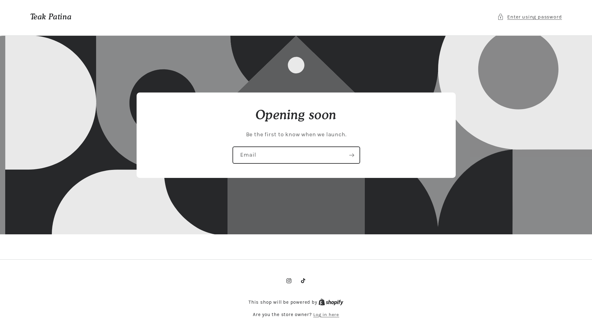 website screenshot of https://teakpatina.com/