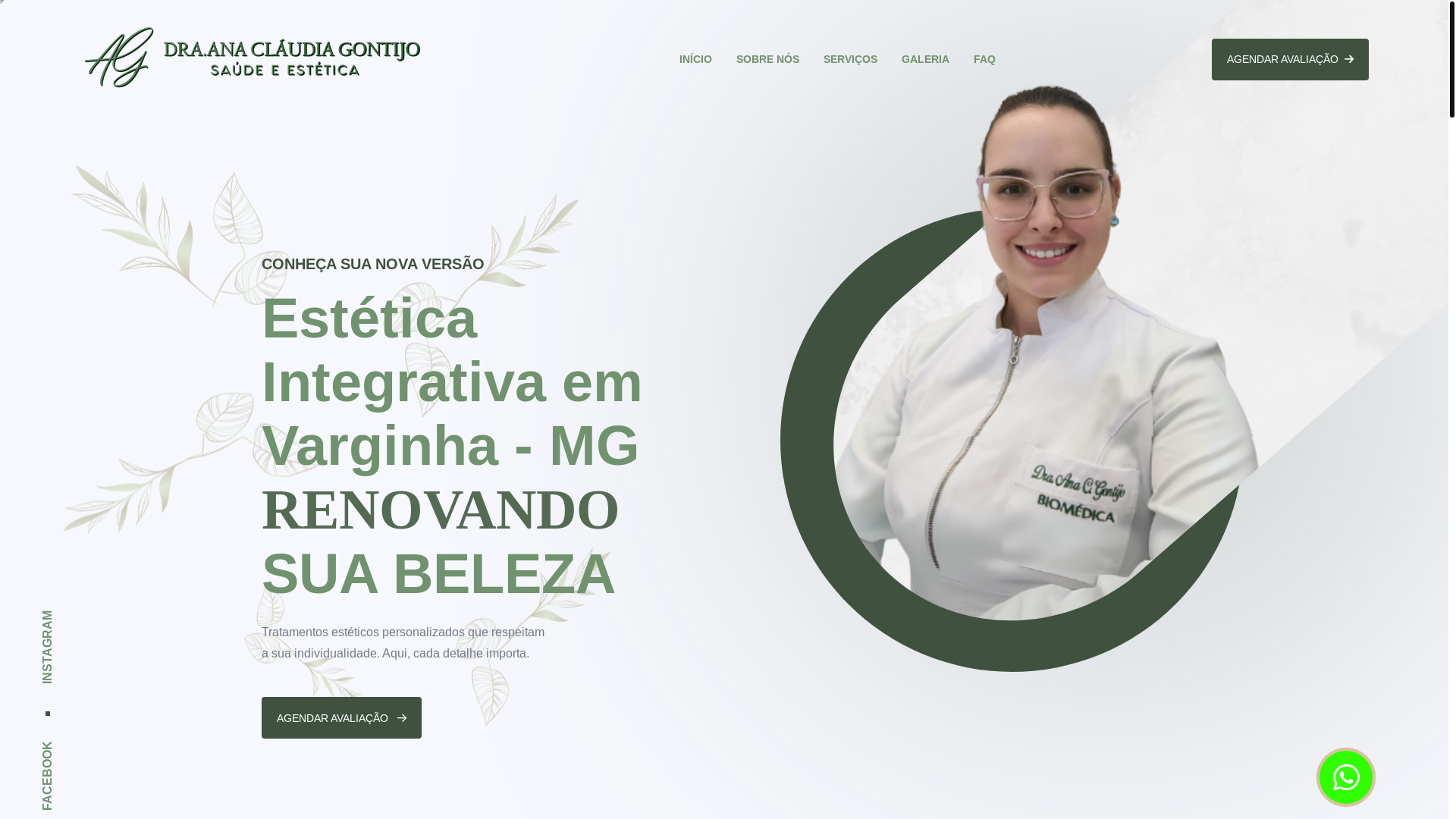 website screenshot of https://clinicadraanaclaudiagontijo.com/
