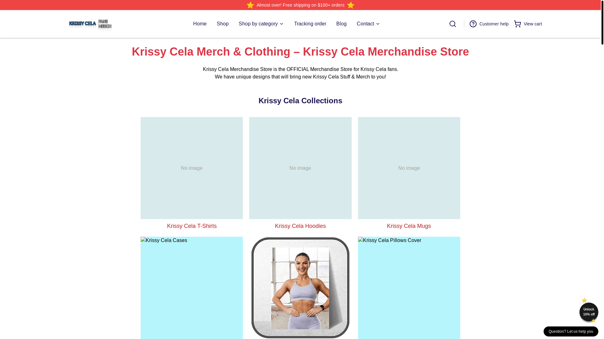 website screenshot of https://krissycela.shop/