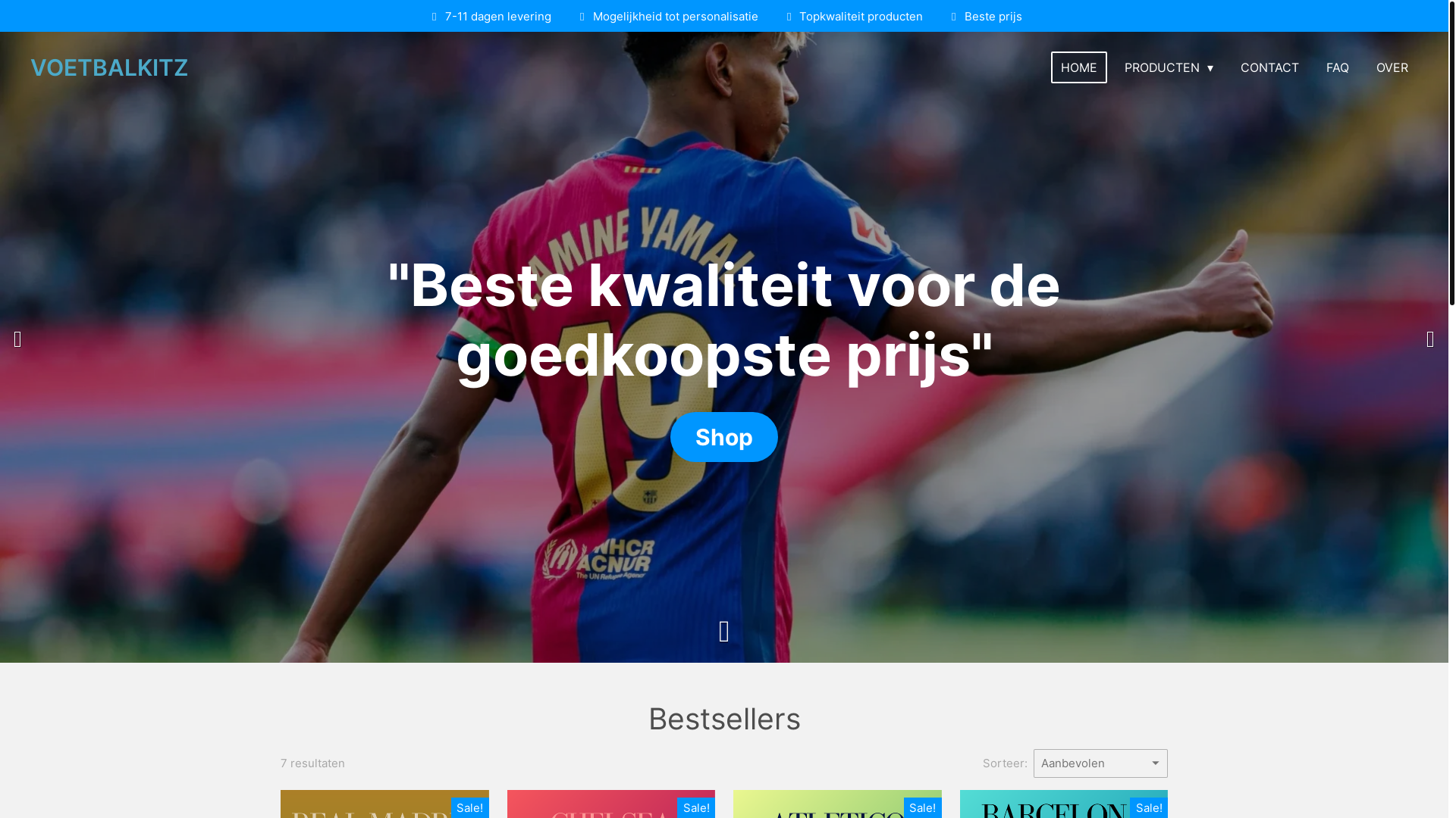 website screenshot of https://voetbalkitz.nl/