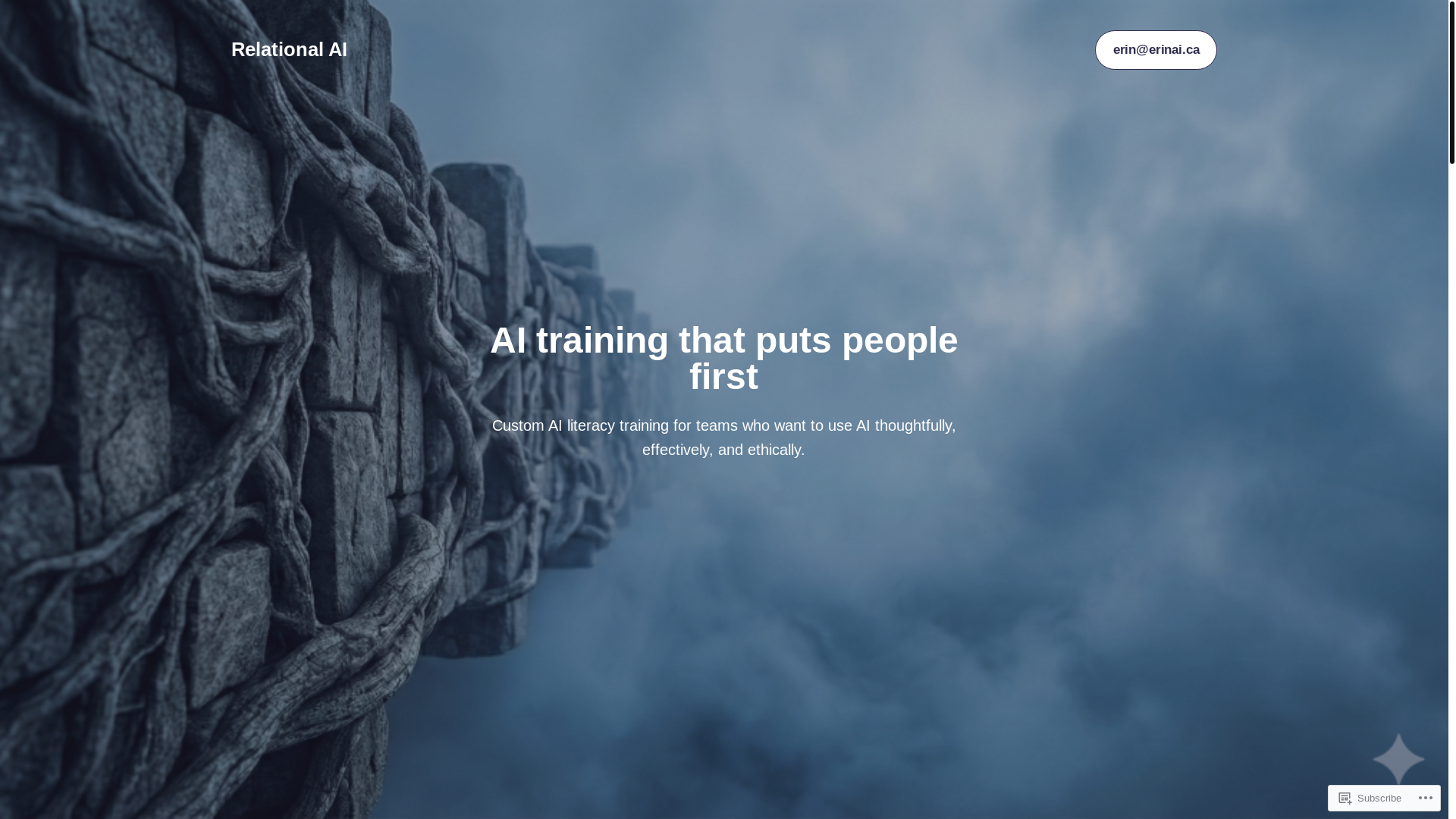 website screenshot of https://erinai.ca/