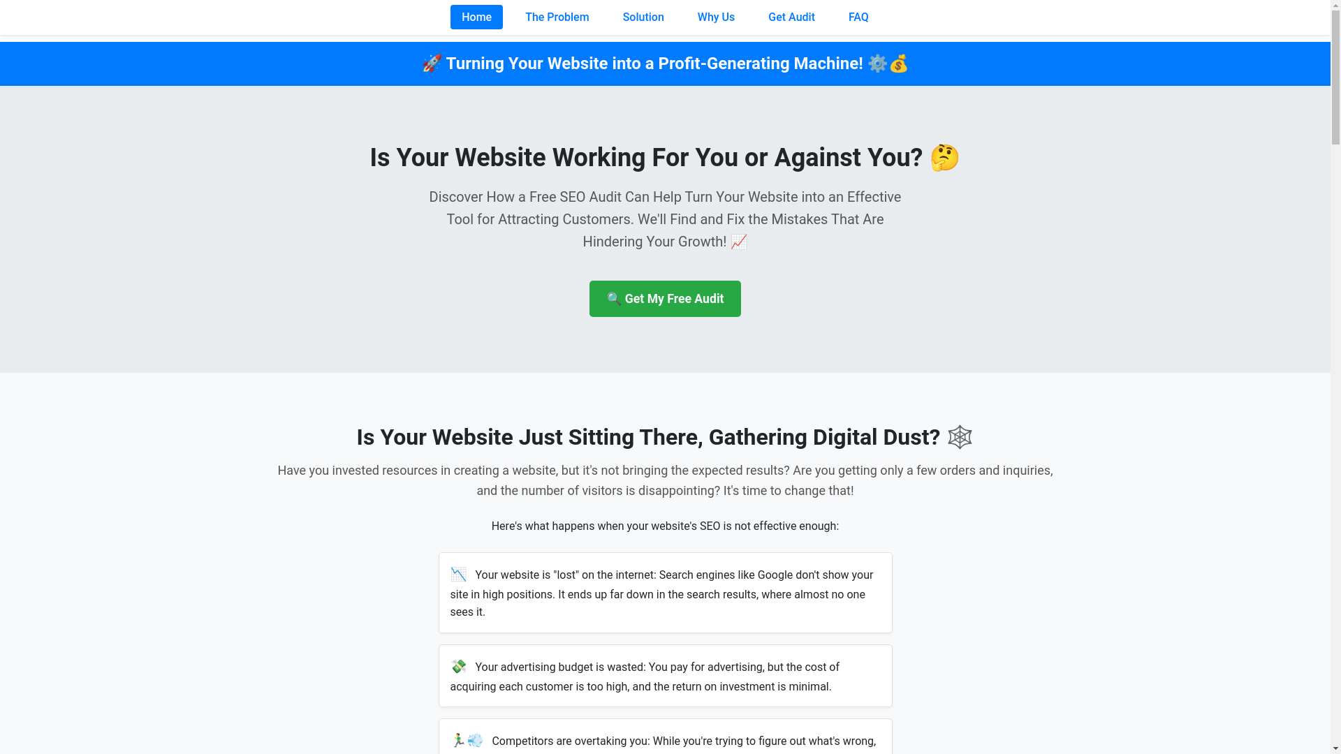 website screenshot of https://boostmysite.net/